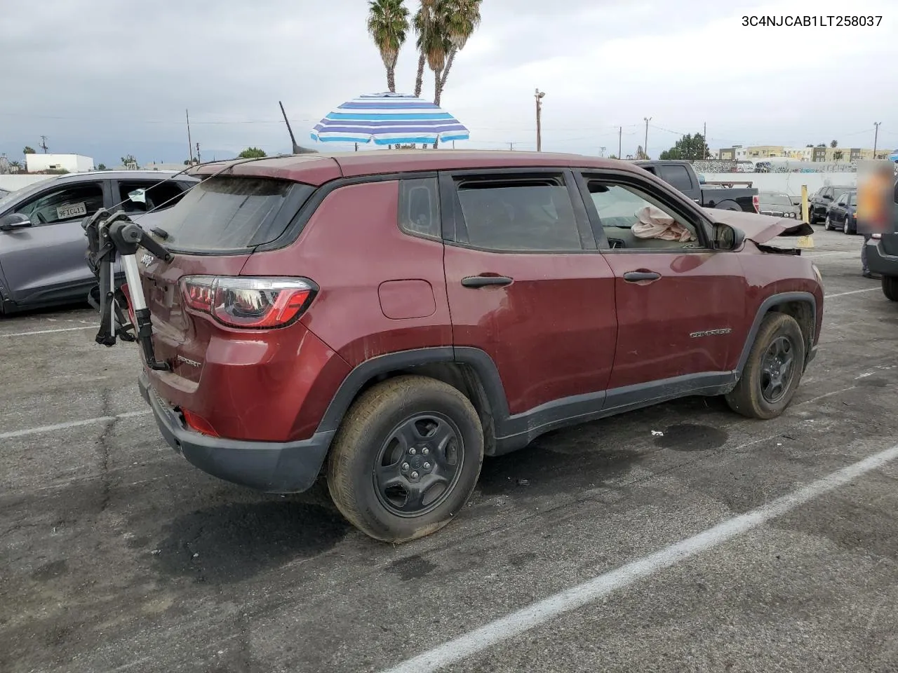 2020 Jeep Compass Sport VIN: 3C4NJCAB1LT258037 Lot: 76963994