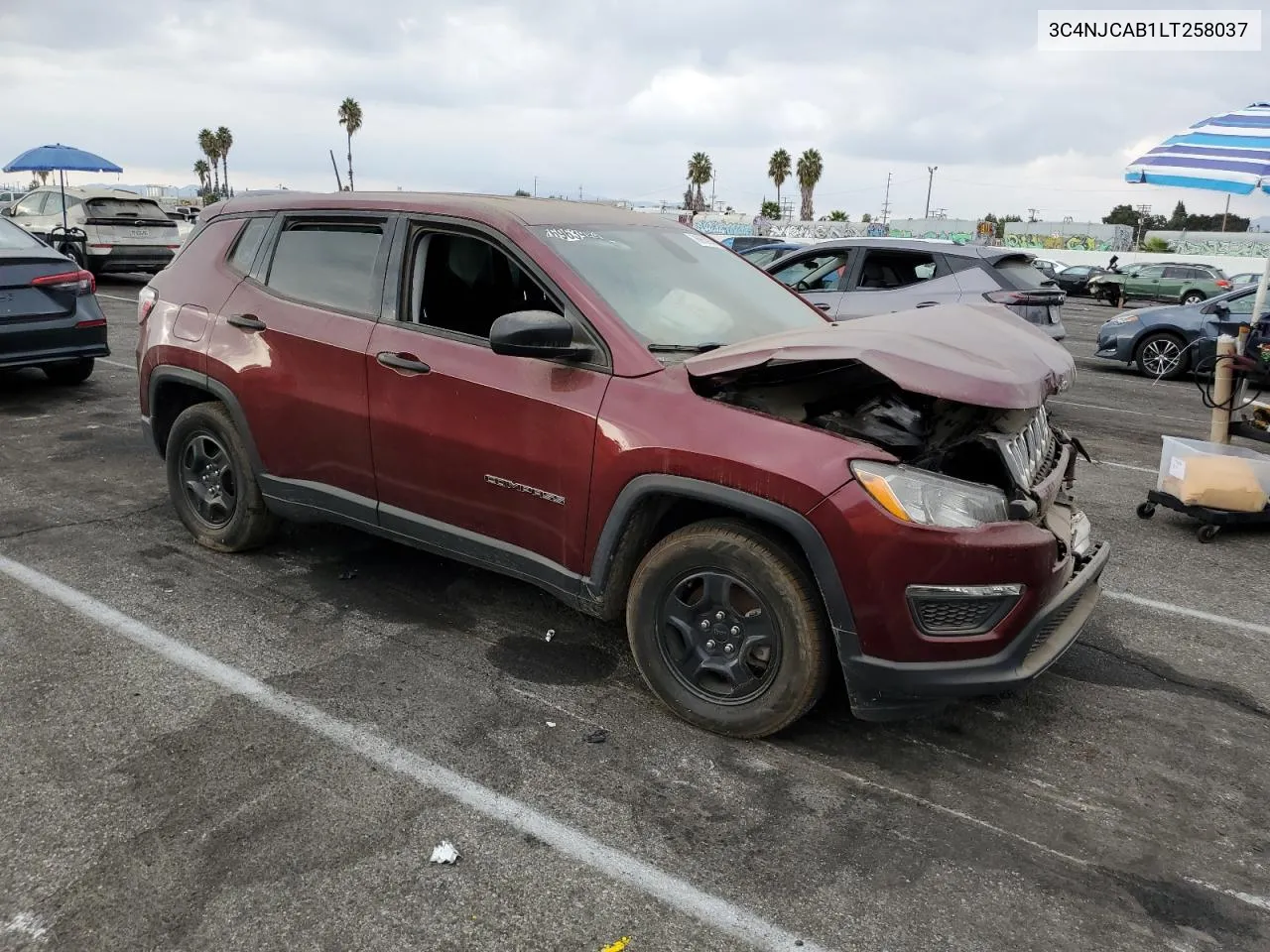 2020 Jeep Compass Sport VIN: 3C4NJCAB1LT258037 Lot: 76963994