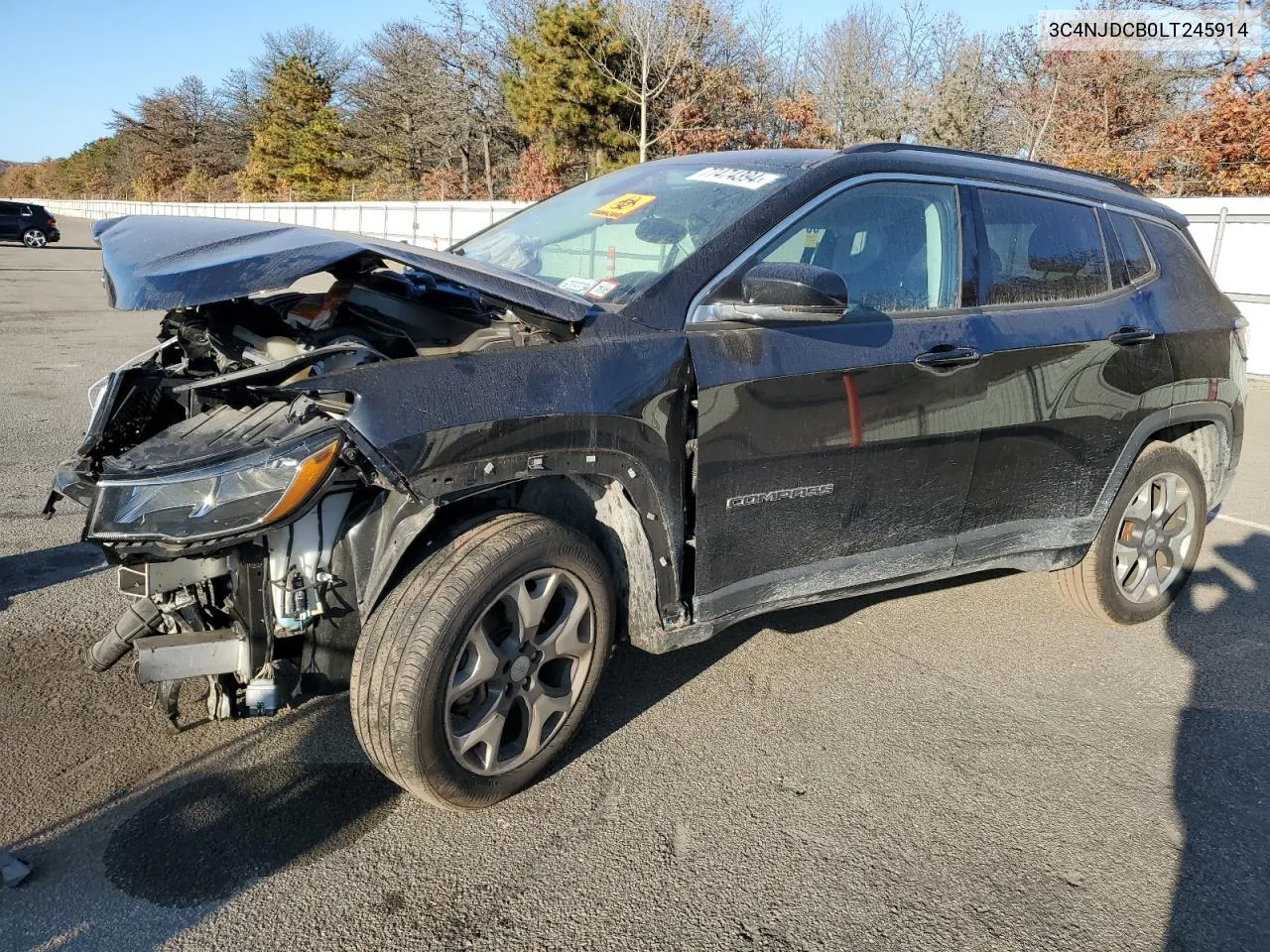 2020 Jeep Compass Limited VIN: 3C4NJDCB0LT245914 Lot: 77474394