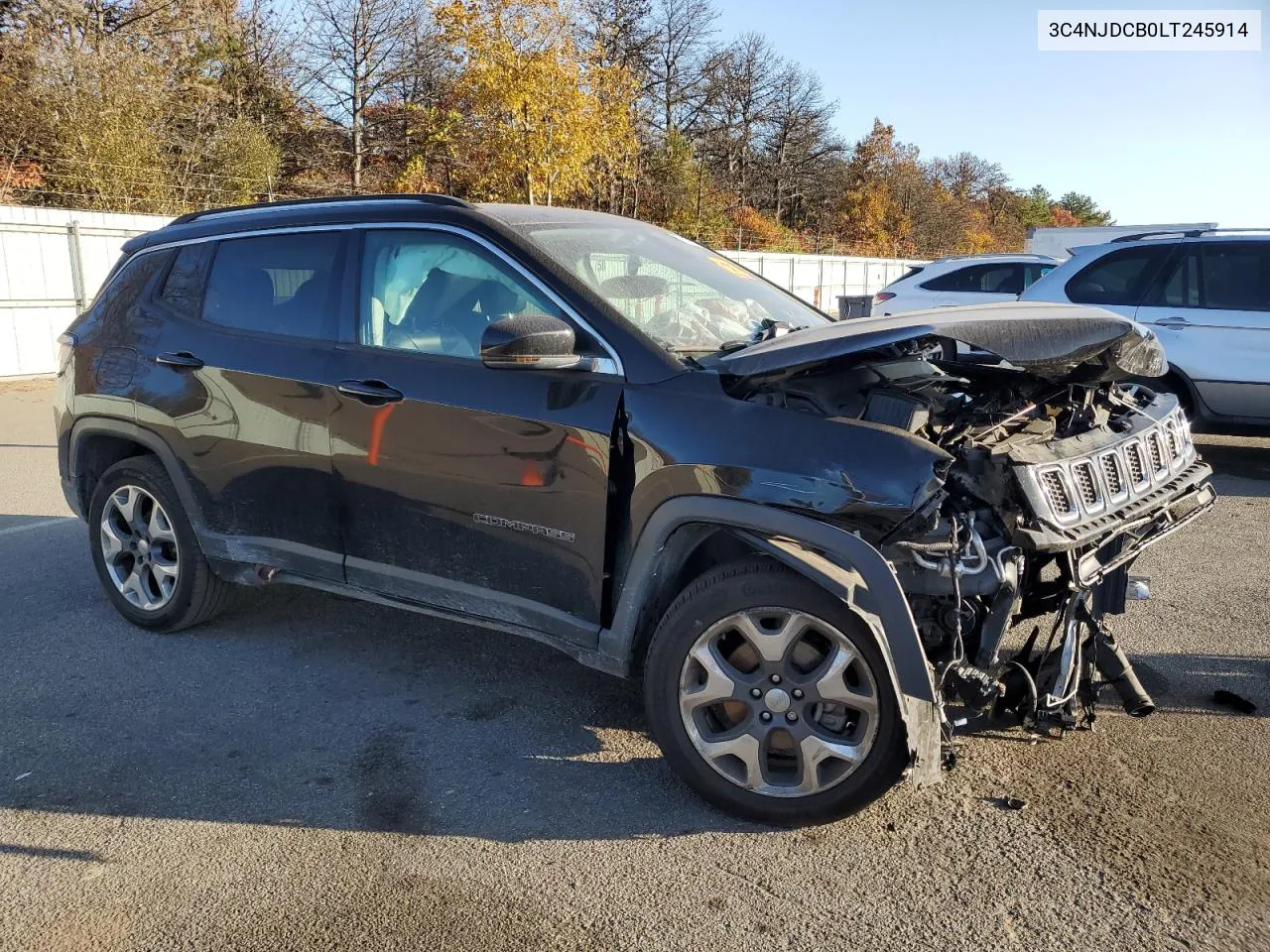 2020 Jeep Compass Limited VIN: 3C4NJDCB0LT245914 Lot: 77474394