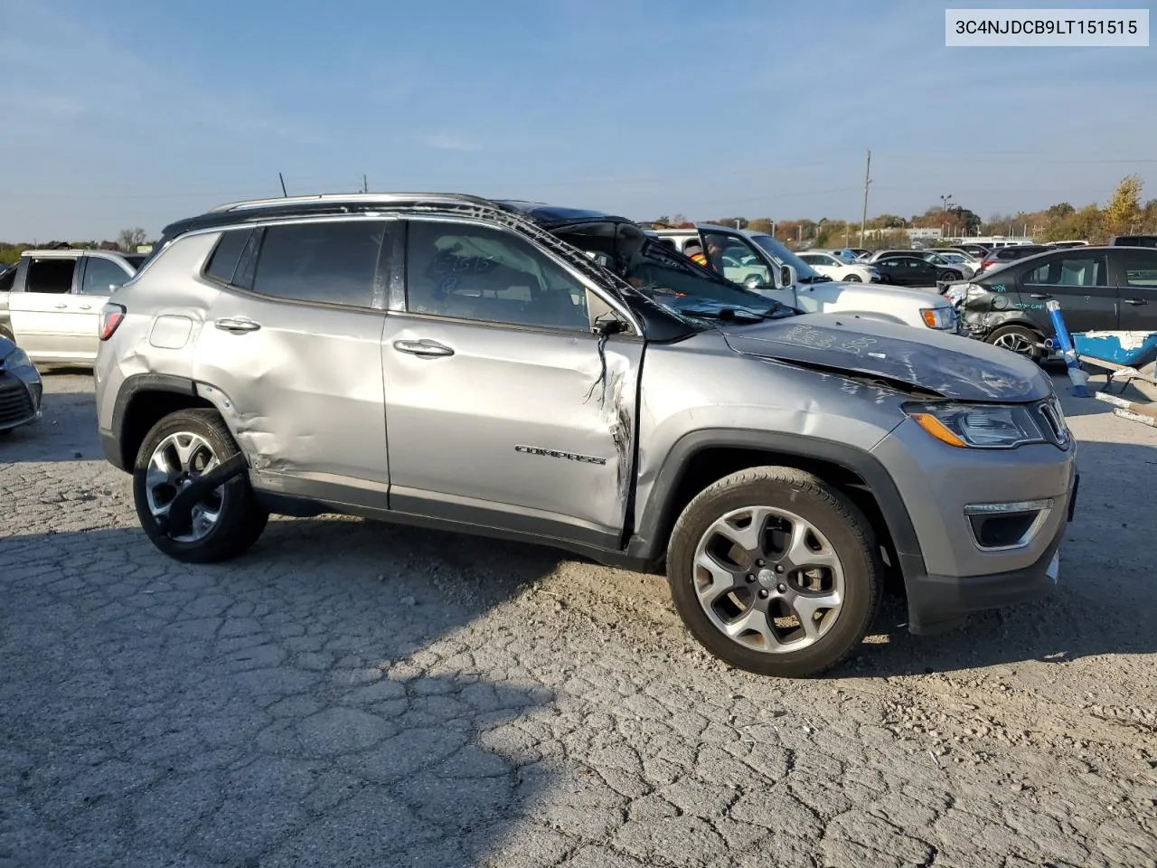 2020 Jeep Compass Limited VIN: 3C4NJDCB9LT151515 Lot: 78389274