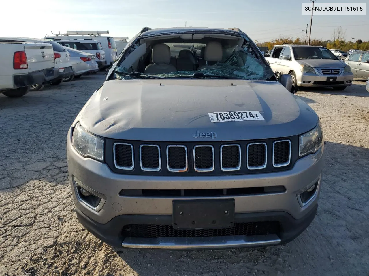 2020 Jeep Compass Limited VIN: 3C4NJDCB9LT151515 Lot: 78389274