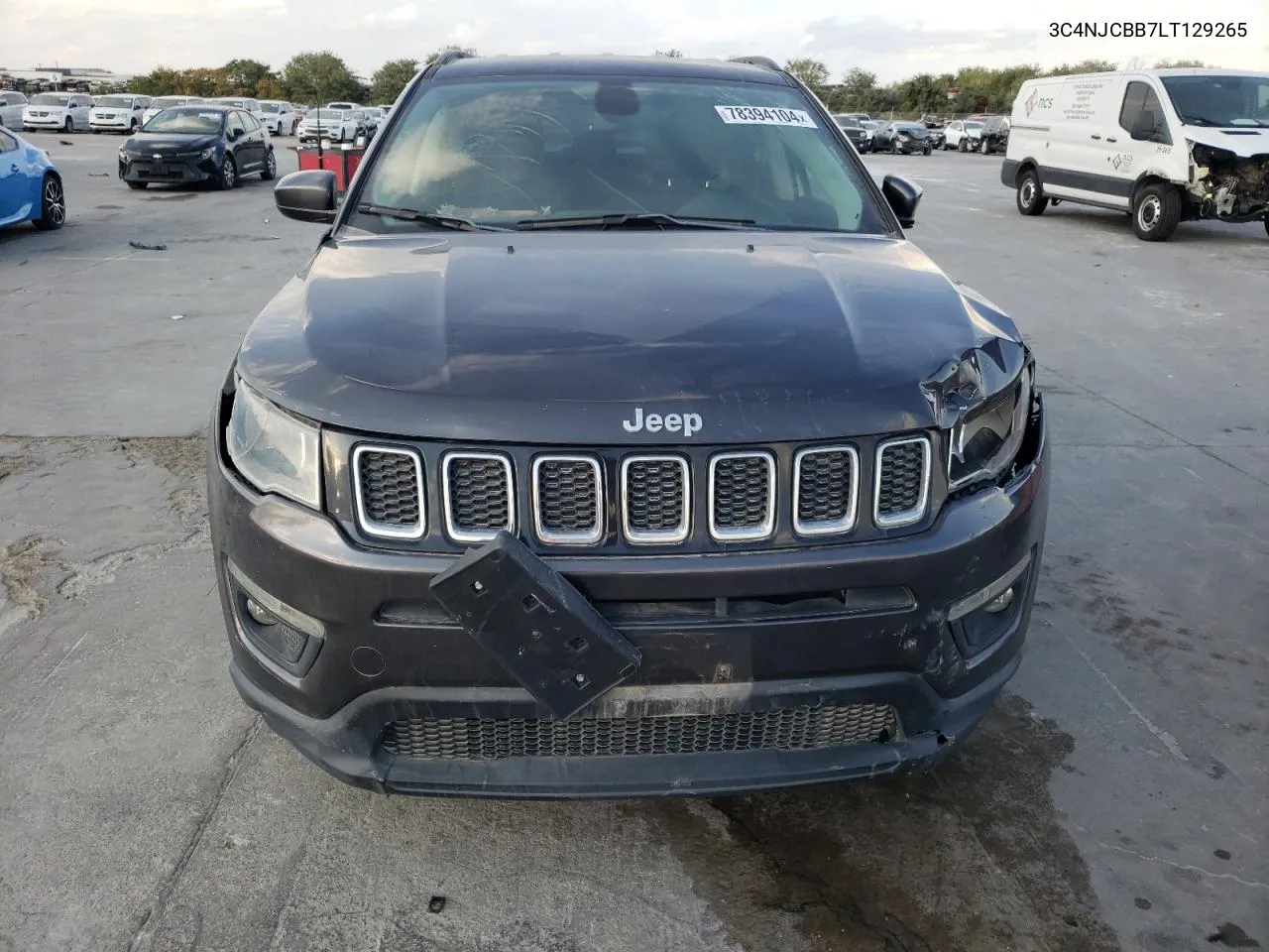 2020 Jeep Compass Latitude VIN: 3C4NJCBB7LT129265 Lot: 78394104