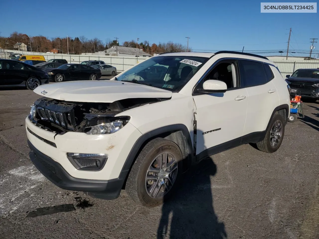 2020 Jeep Compass Latitude VIN: 3C4NJDBB5LT234425 Lot: 80014924