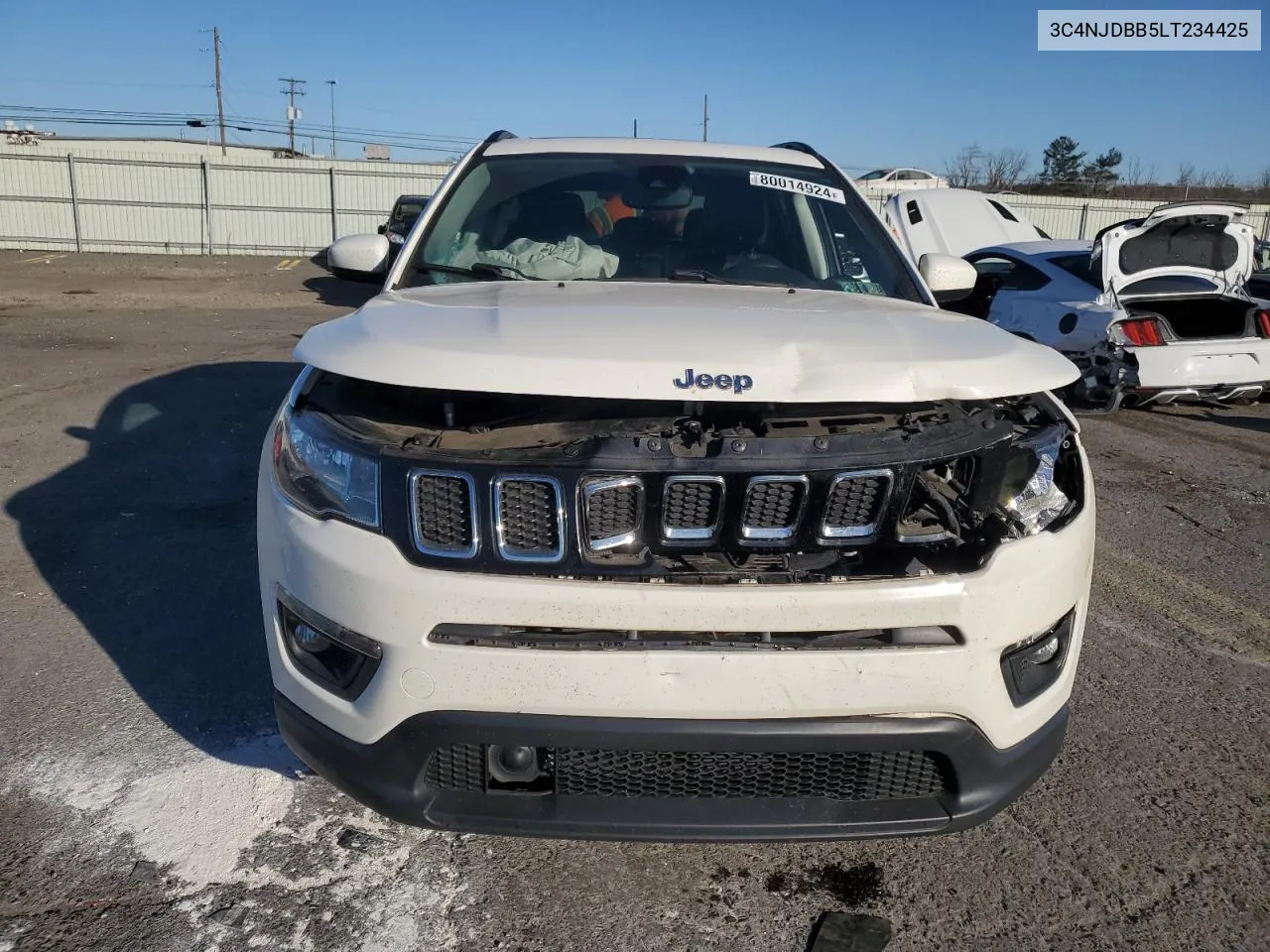 2020 Jeep Compass Latitude VIN: 3C4NJDBB5LT234425 Lot: 80014924