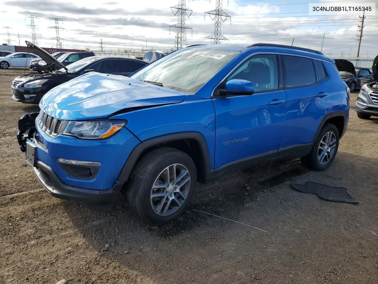 2020 Jeep Compass Latitude VIN: 3C4NJDBB1LT165345 Lot: 80168114