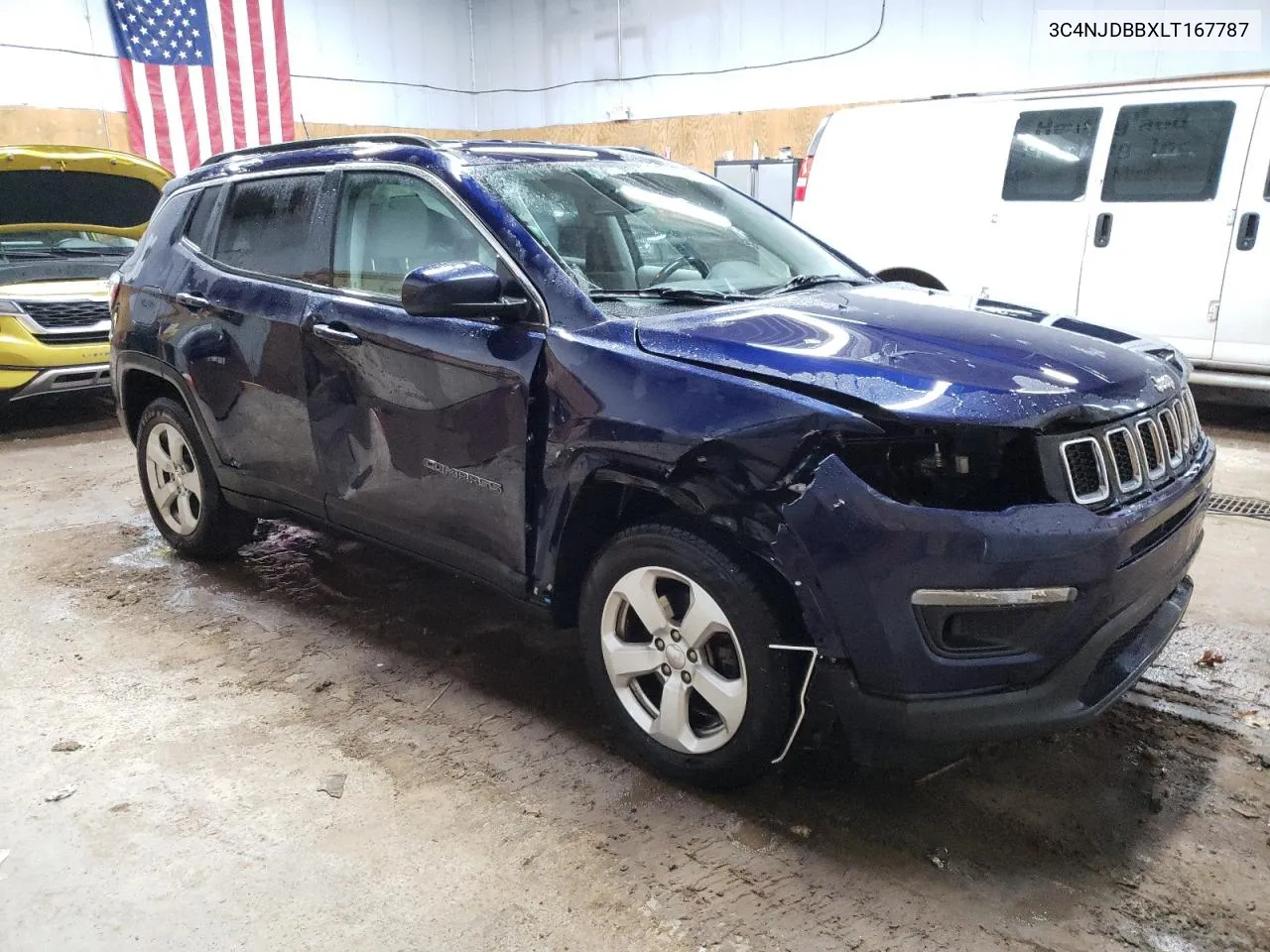 2020 Jeep Compass Latitude VIN: 3C4NJDBBXLT167787 Lot: 80436314