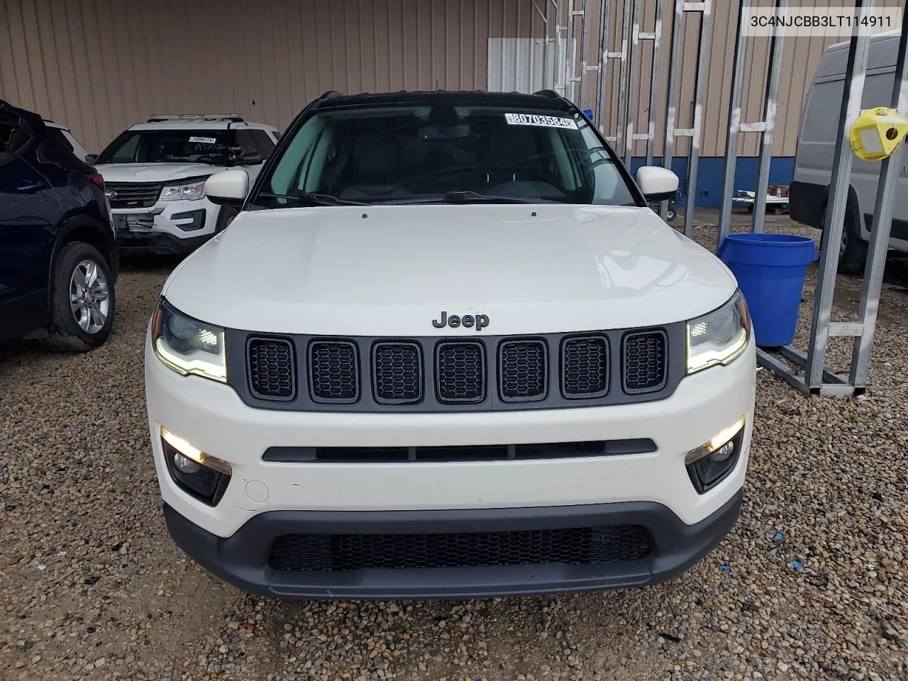 2020 Jeep Compass Latitude VIN: 3C4NJCBB3LT114911 Lot: 80703584