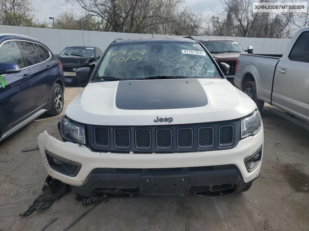 2021 Jeep Compass Trailhawk VIN: 3C4NJDDB7MT550309 Lot: 47781324