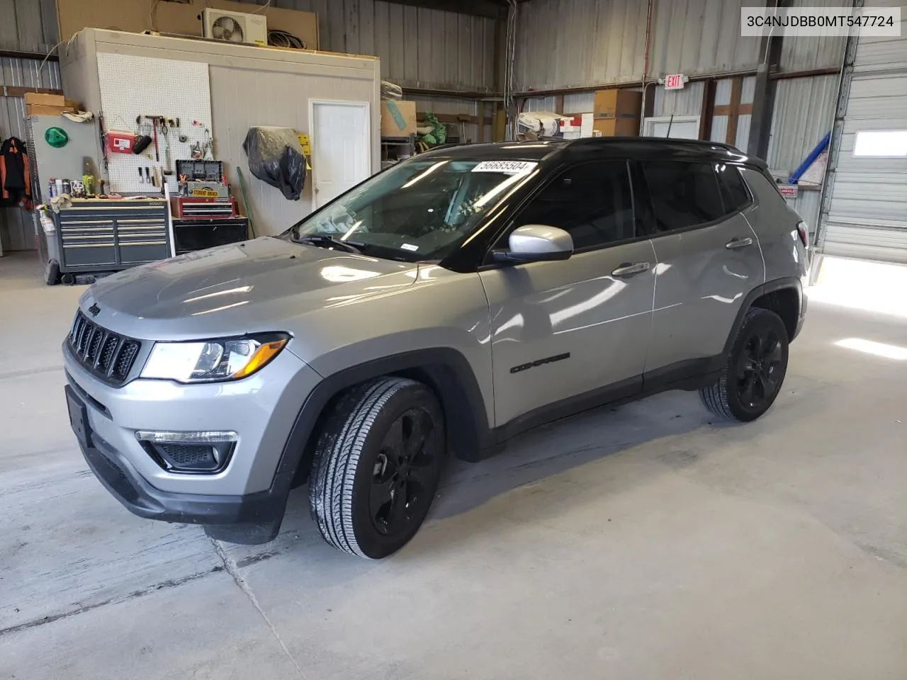 2021 Jeep Compass Latitude VIN: 3C4NJDBB0MT547724 Lot: 56685504