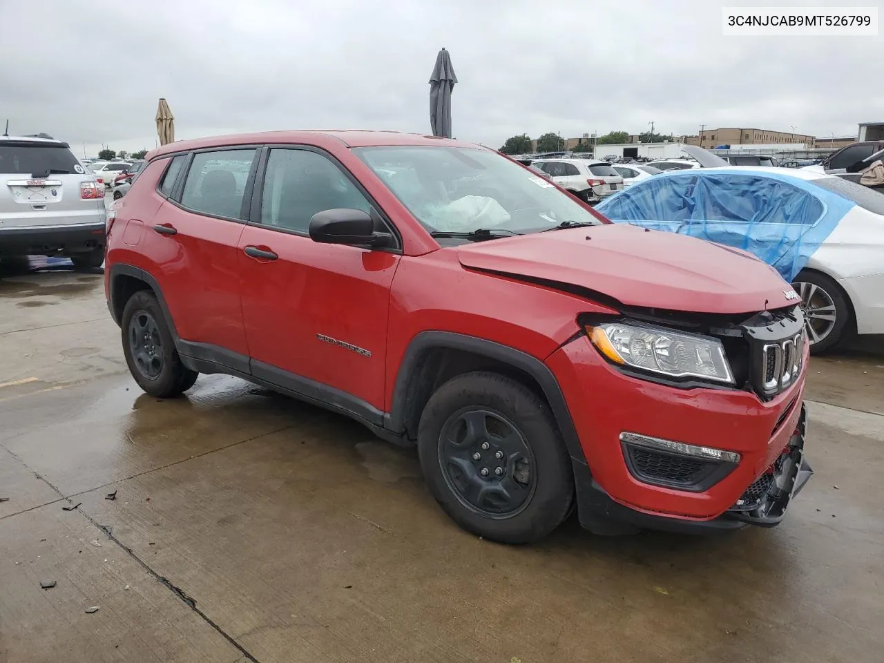 2021 Jeep Compass Sport VIN: 3C4NJCAB9MT526799 Lot: 57870044