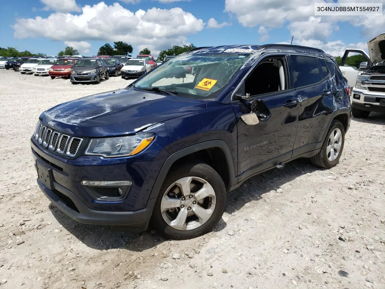 2021 Jeep Compass Latitude VIN: 3C4NJDBB5MT554927 Lot: 58260894