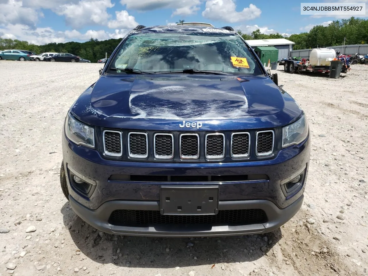 2021 Jeep Compass Latitude VIN: 3C4NJDBB5MT554927 Lot: 58260894