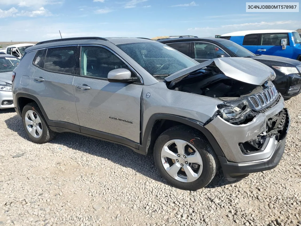 2021 Jeep Compass Latitude VIN: 3C4NJDBB0MT578987 Lot: 58271764