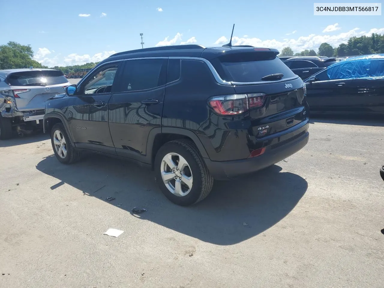 2021 Jeep Compass Latitude VIN: 3C4NJDBB3MT566817 Lot: 60908164