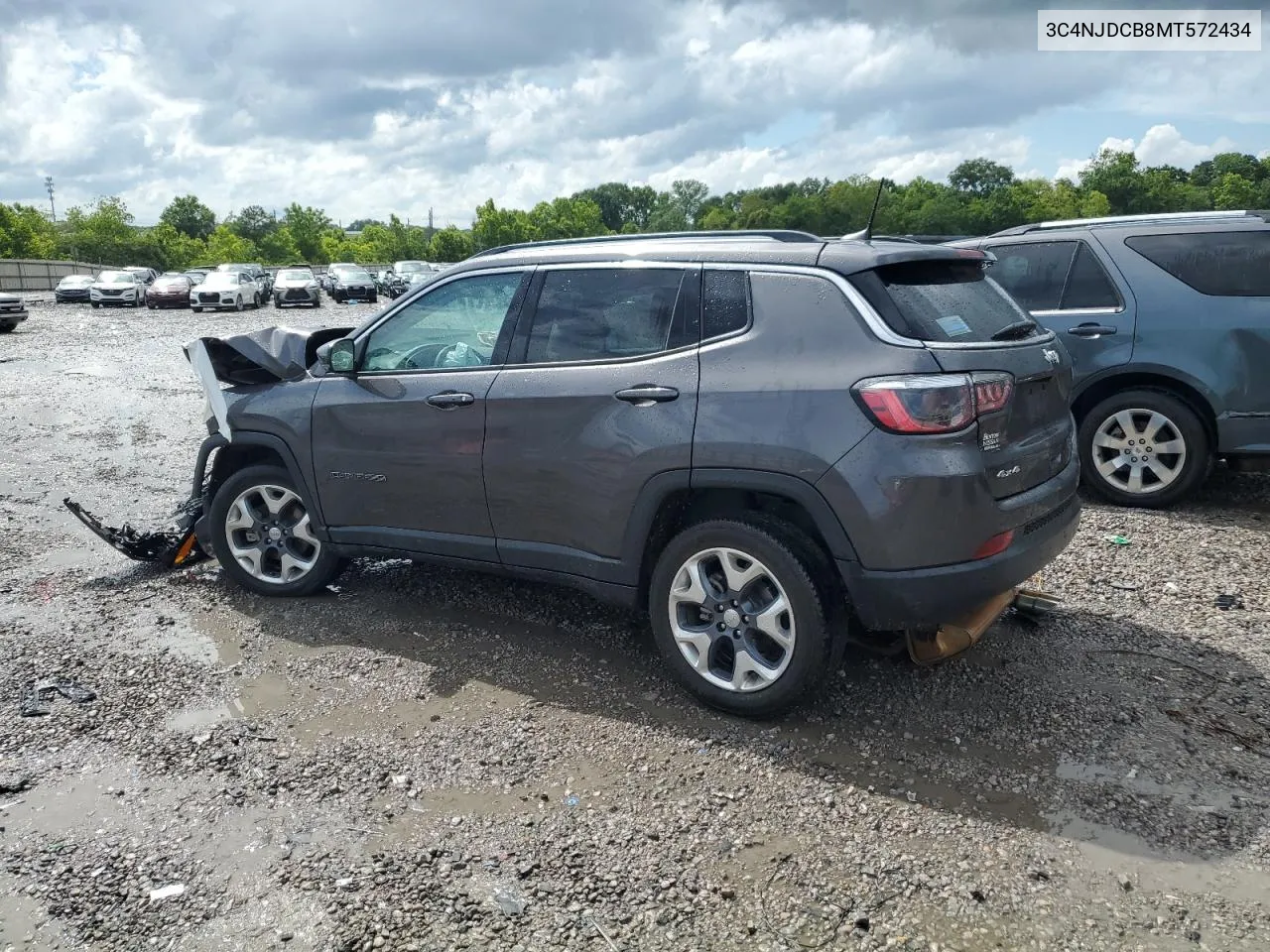 2021 Jeep Compass Limited VIN: 3C4NJDCB8MT572434 Lot: 62265644