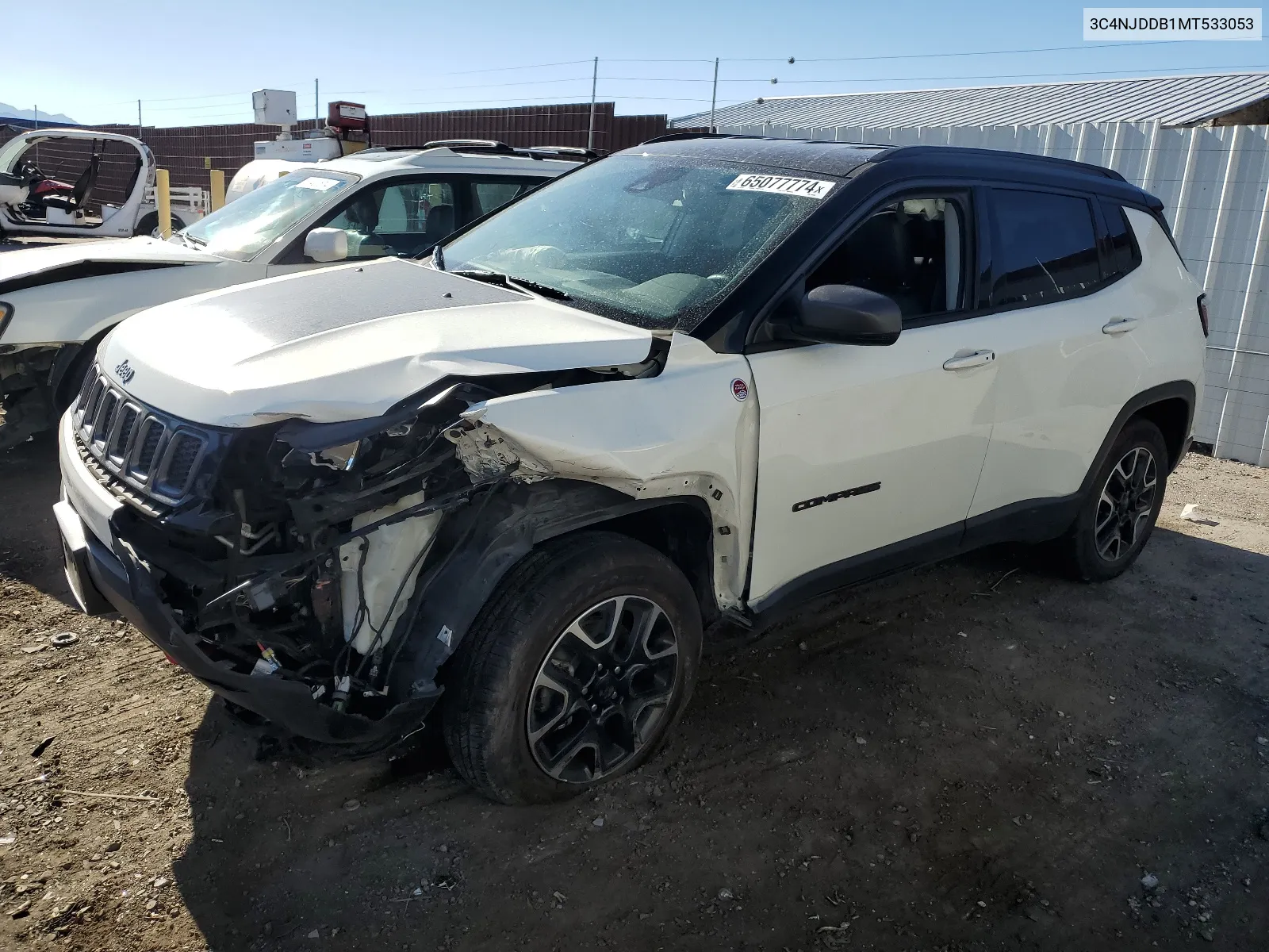 2021 Jeep Compass Trailhawk VIN: 3C4NJDDB1MT533053 Lot: 65077774