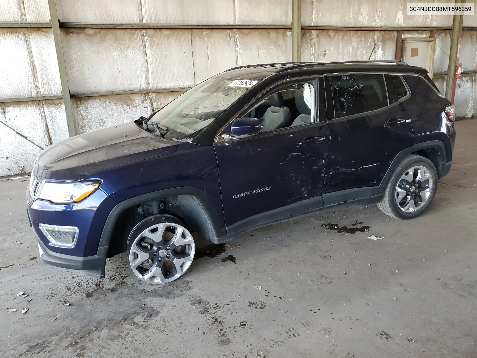 2021 Jeep Compass Limited VIN: 3C4NJDCB8MT596359 Lot: 67152924