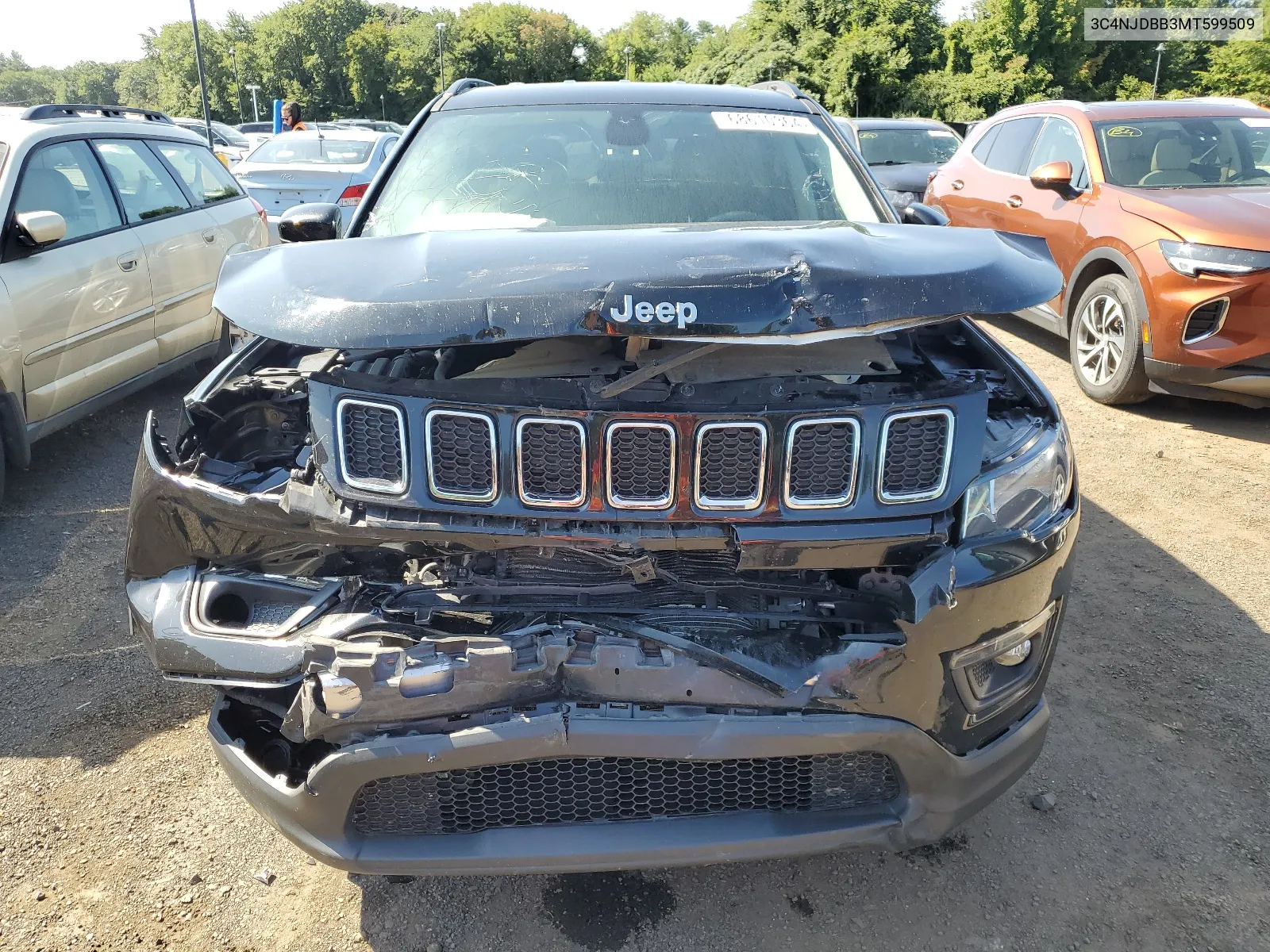 2021 Jeep Compass Latitude VIN: 3C4NJDBB3MT599509 Lot: 68610364