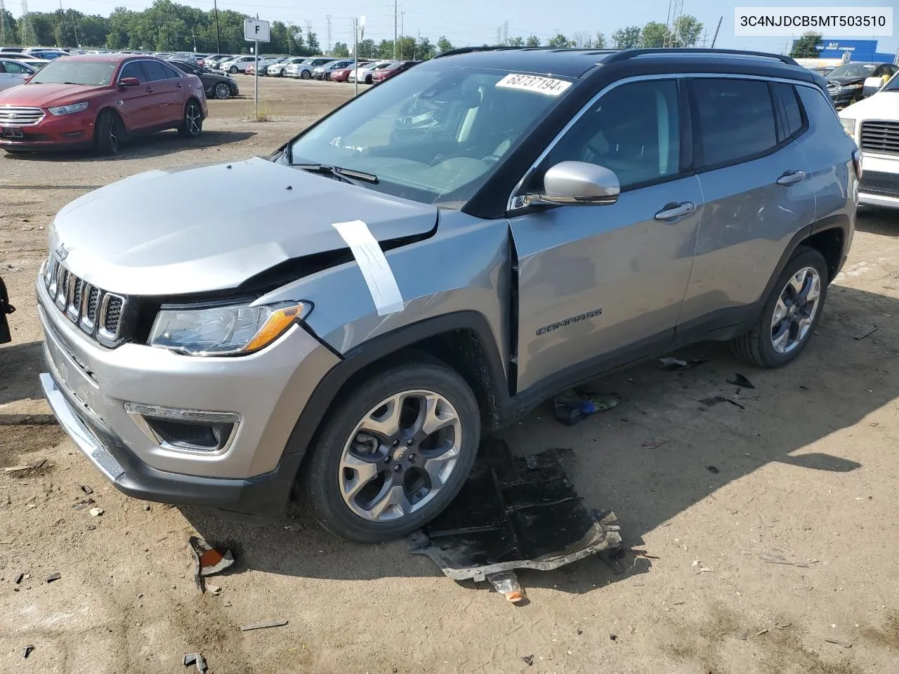 2021 Jeep Compass Limited VIN: 3C4NJDCB5MT503510 Lot: 68737194