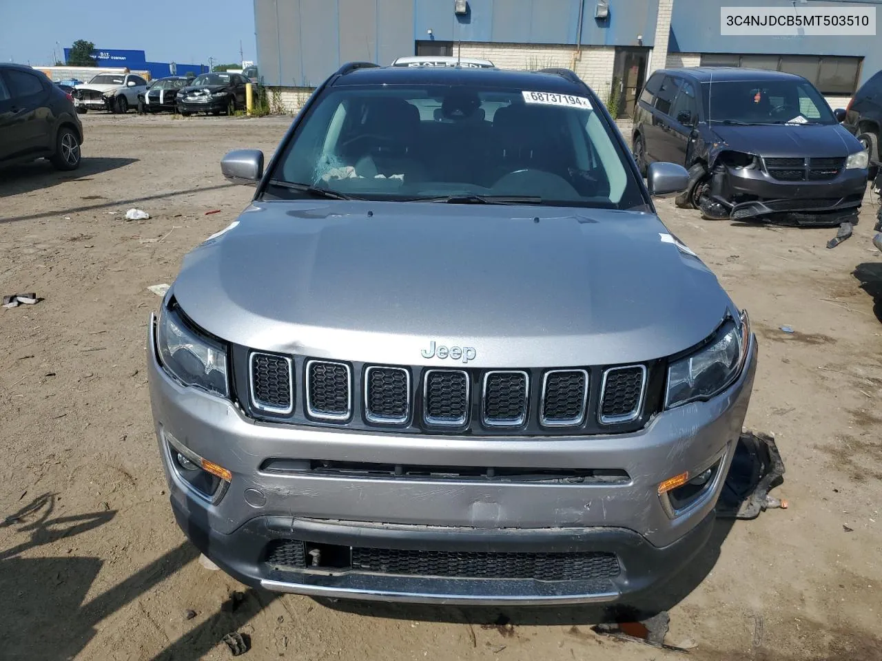 2021 Jeep Compass Limited VIN: 3C4NJDCB5MT503510 Lot: 68737194