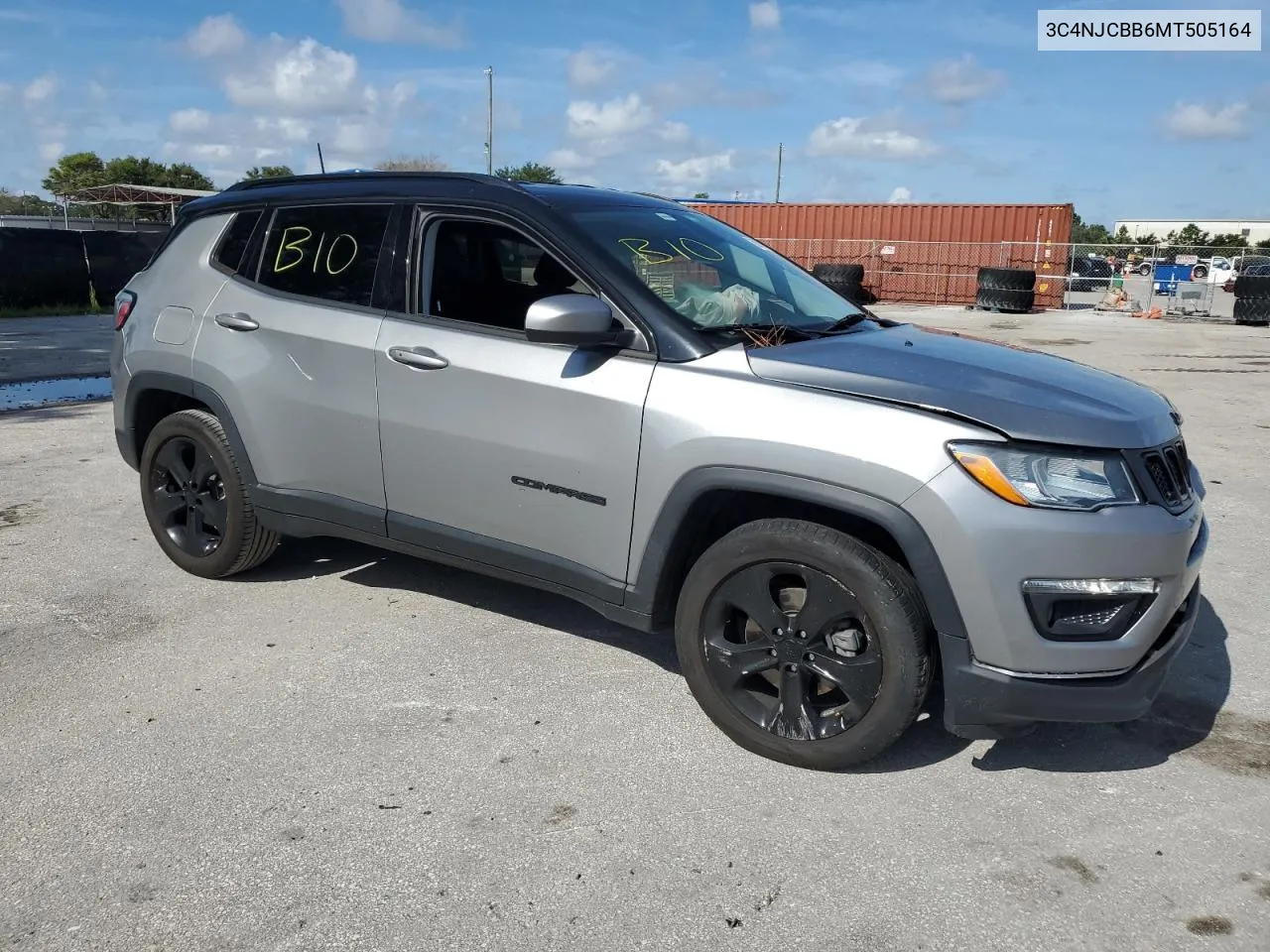 2021 Jeep Compass Latitude VIN: 3C4NJCBB6MT505164 Lot: 68990614