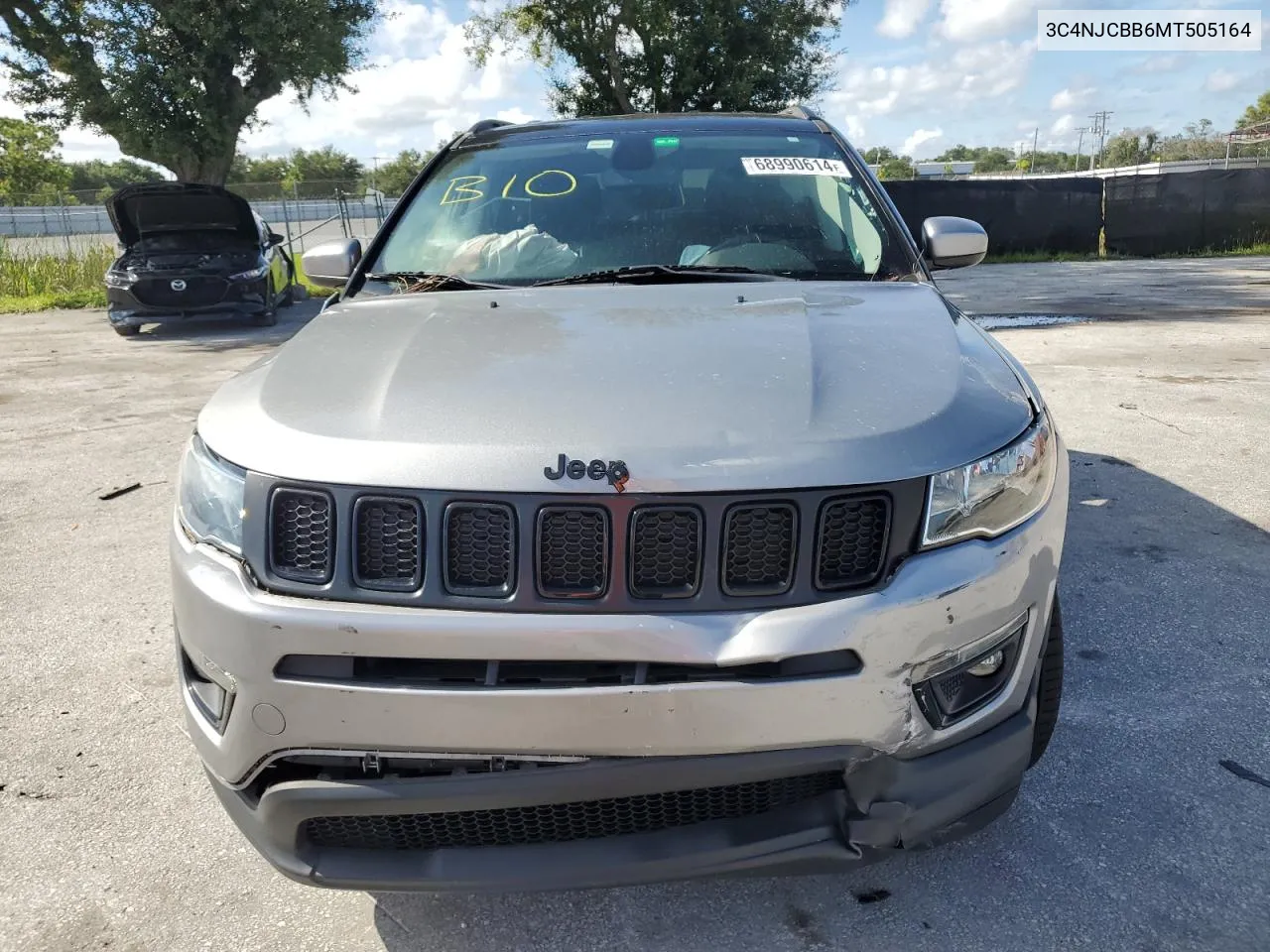 2021 Jeep Compass Latitude VIN: 3C4NJCBB6MT505164 Lot: 68990614