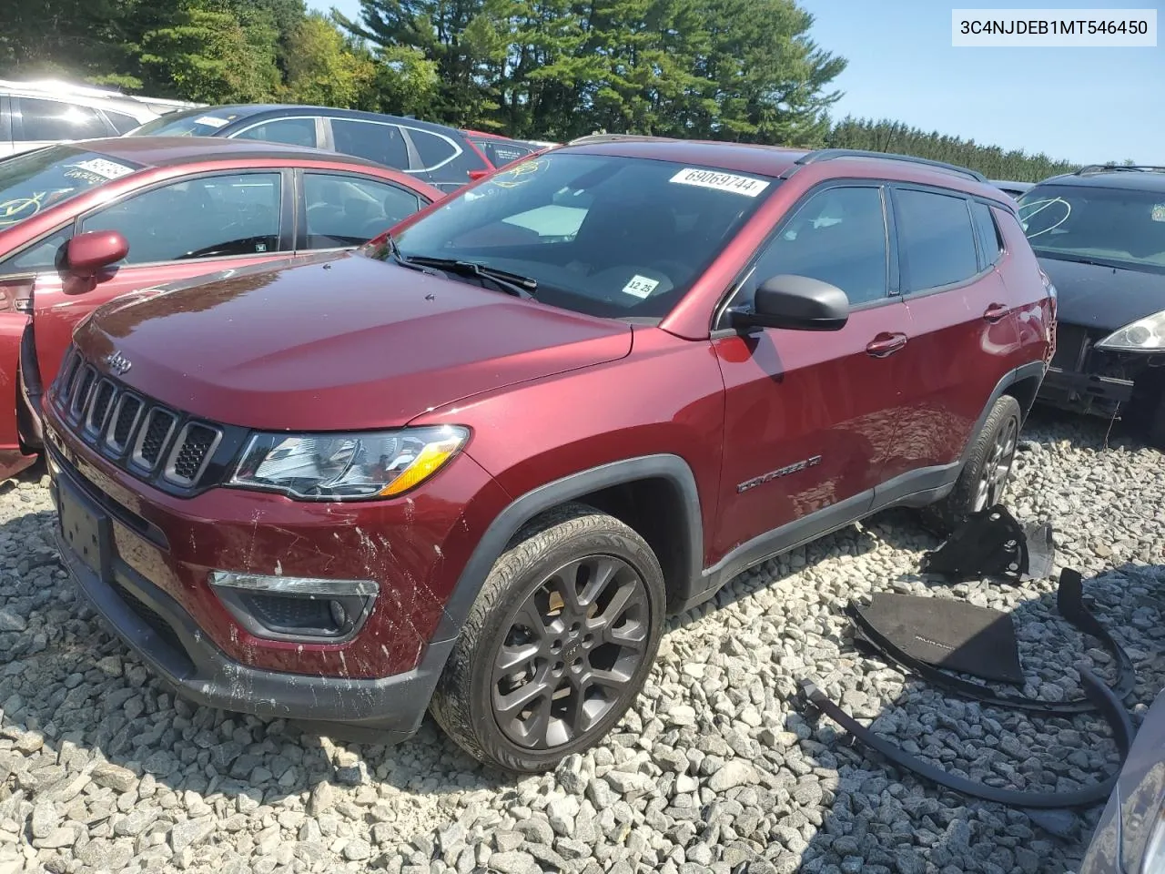 2021 Jeep Compass 80Th Edition VIN: 3C4NJDEB1MT546450 Lot: 69069744