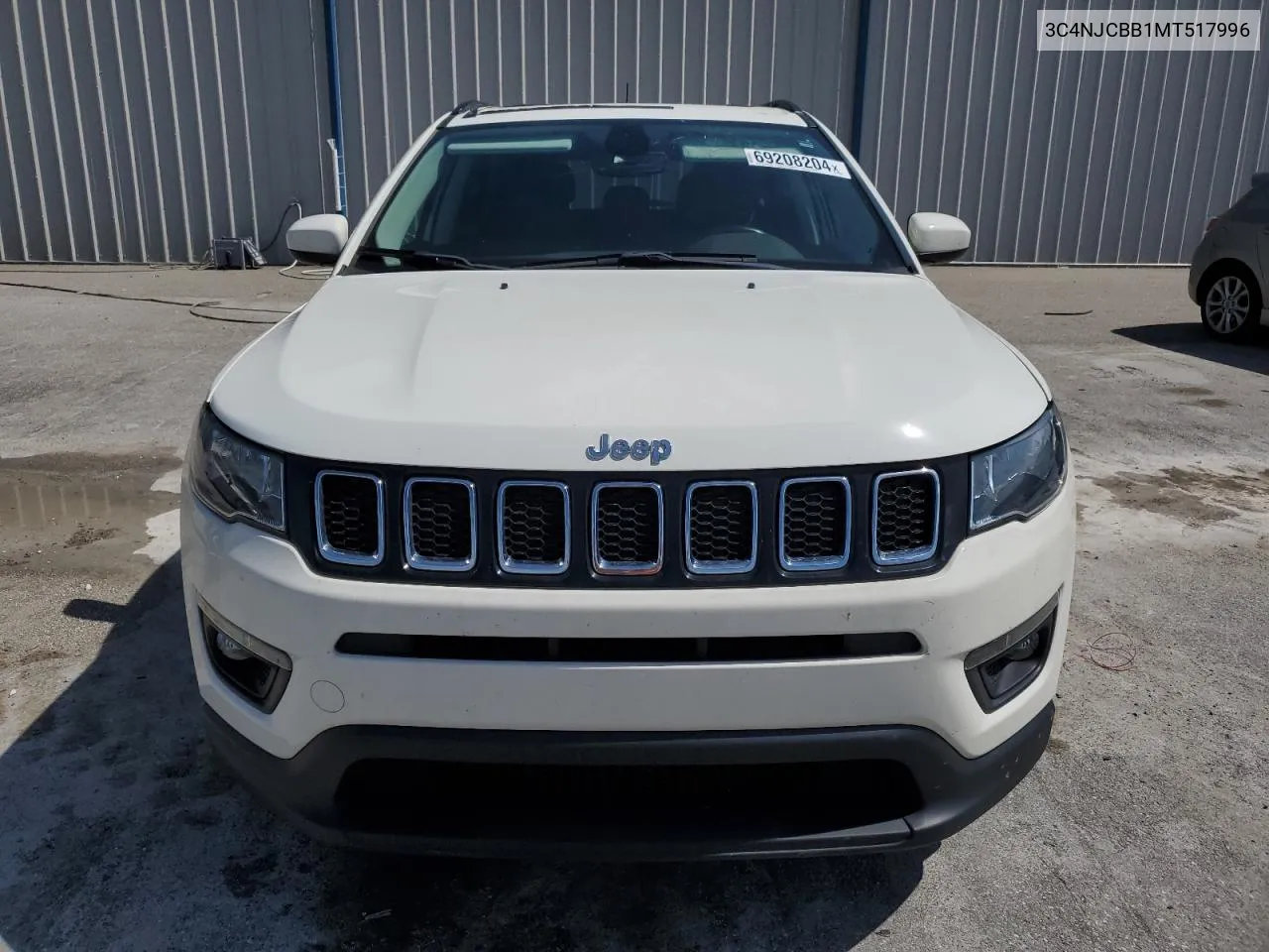 2021 Jeep Compass Latitude VIN: 3C4NJCBB1MT517996 Lot: 69208204