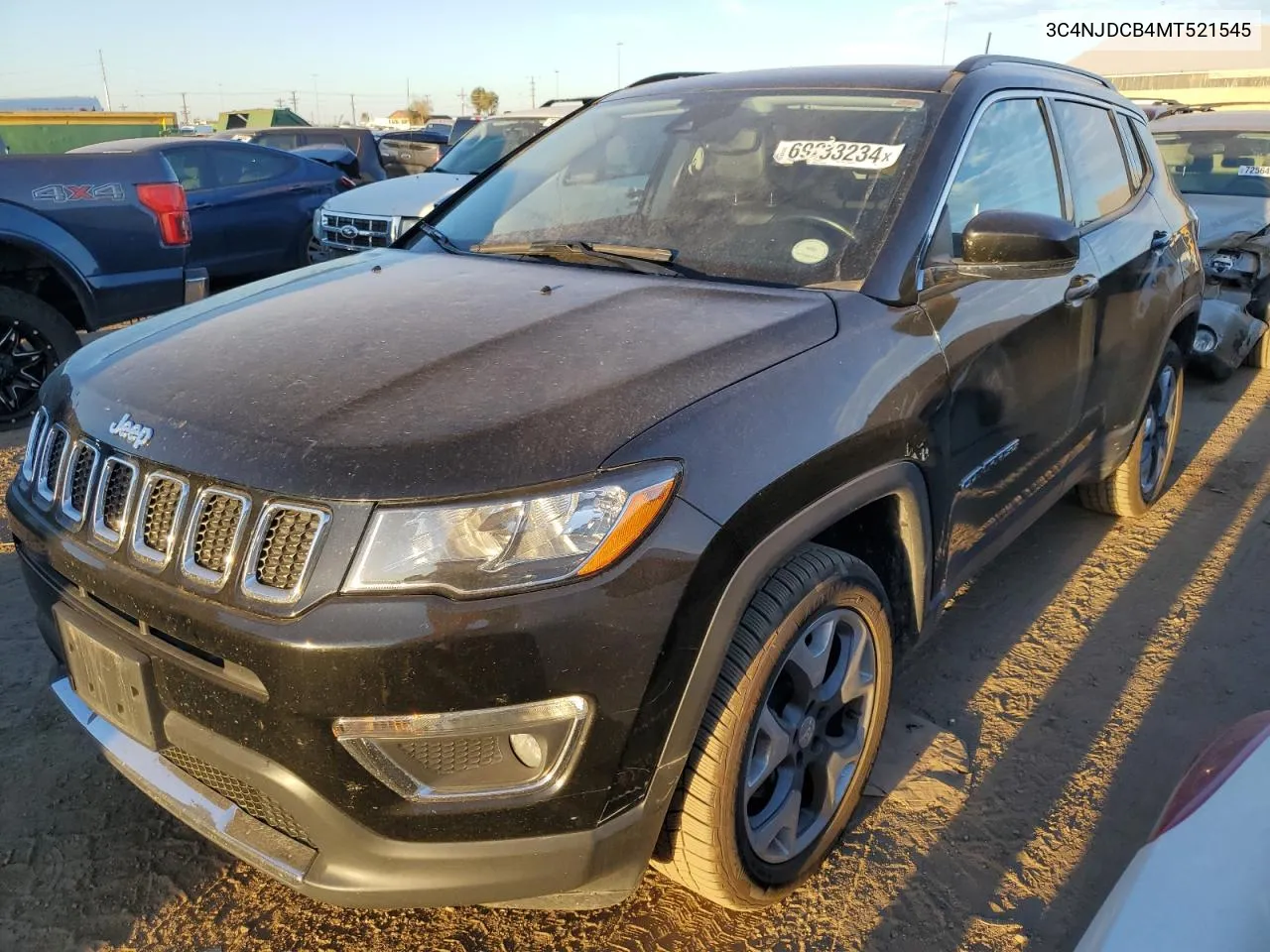 2021 Jeep Compass Limited VIN: 3C4NJDCB4MT521545 Lot: 69233234