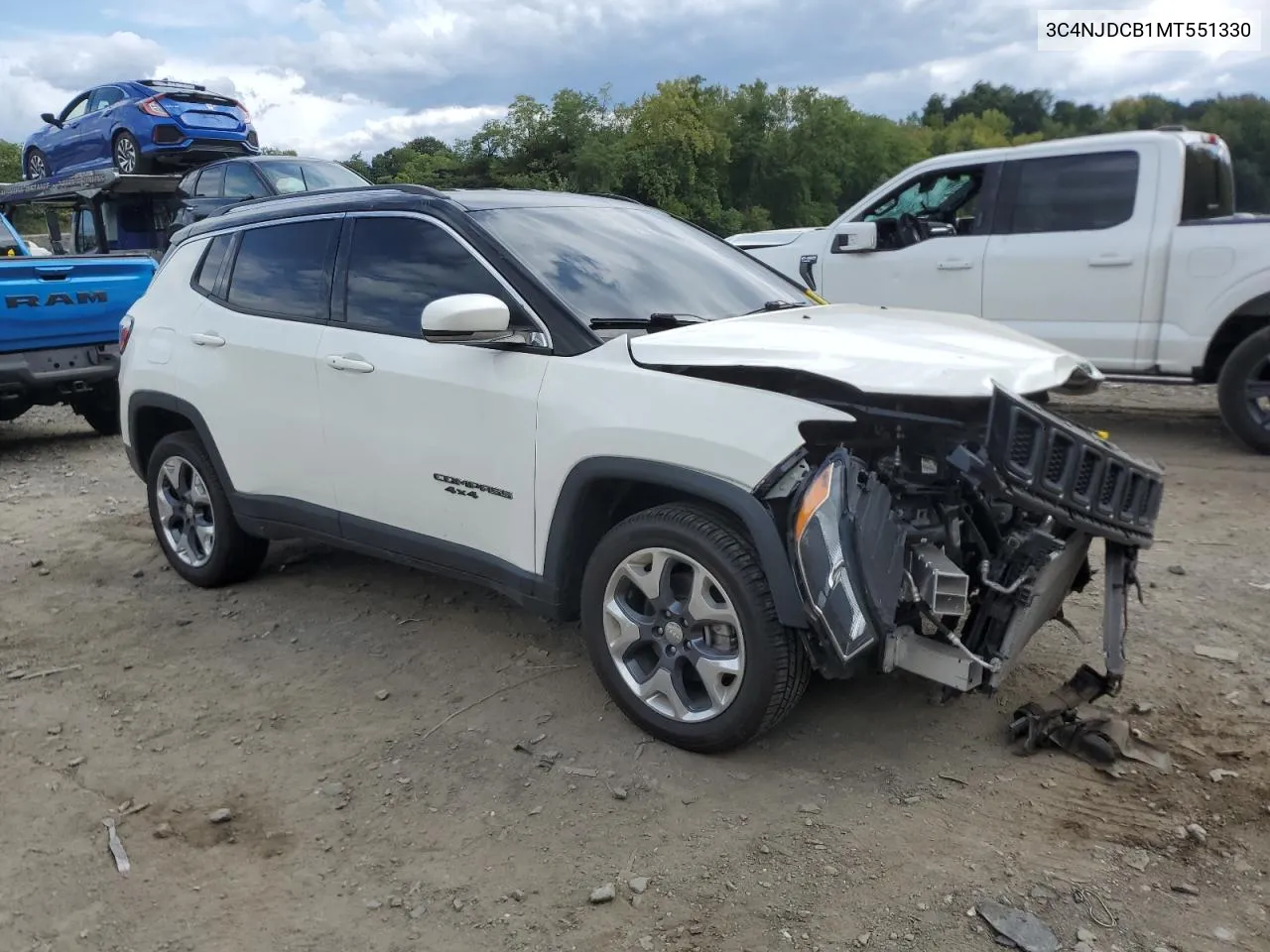 2021 Jeep Compass Limited VIN: 3C4NJDCB1MT551330 Lot: 70468604