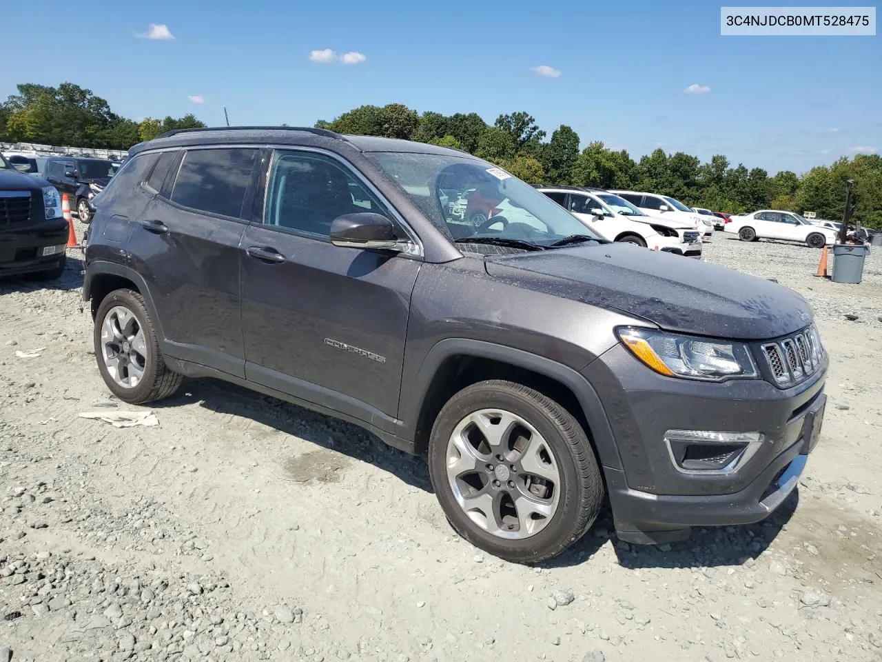 2021 Jeep Compass Limited VIN: 3C4NJDCB0MT528475 Lot: 70799104