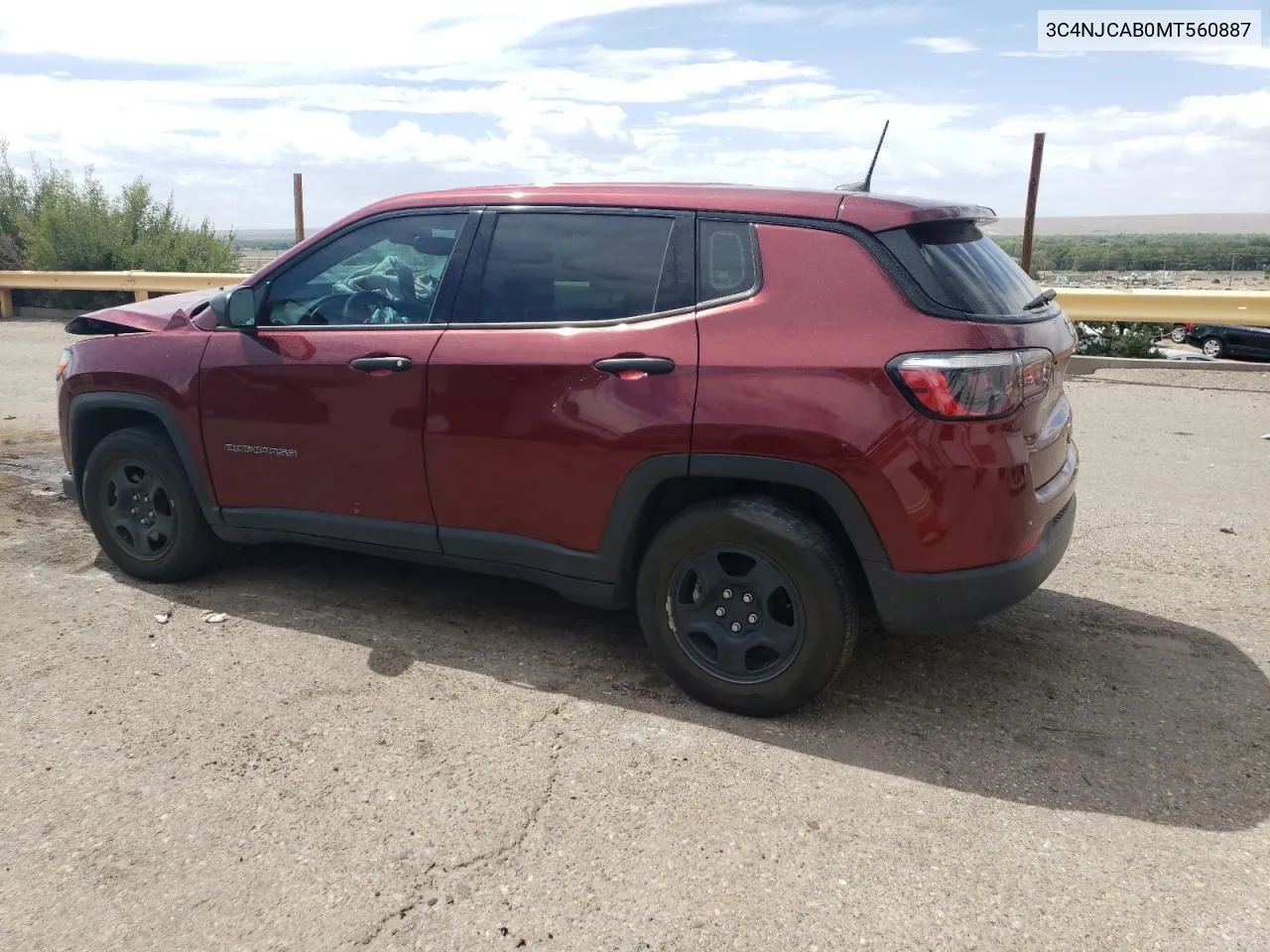 2021 Jeep Compass Sport VIN: 3C4NJCAB0MT560887 Lot: 71124614