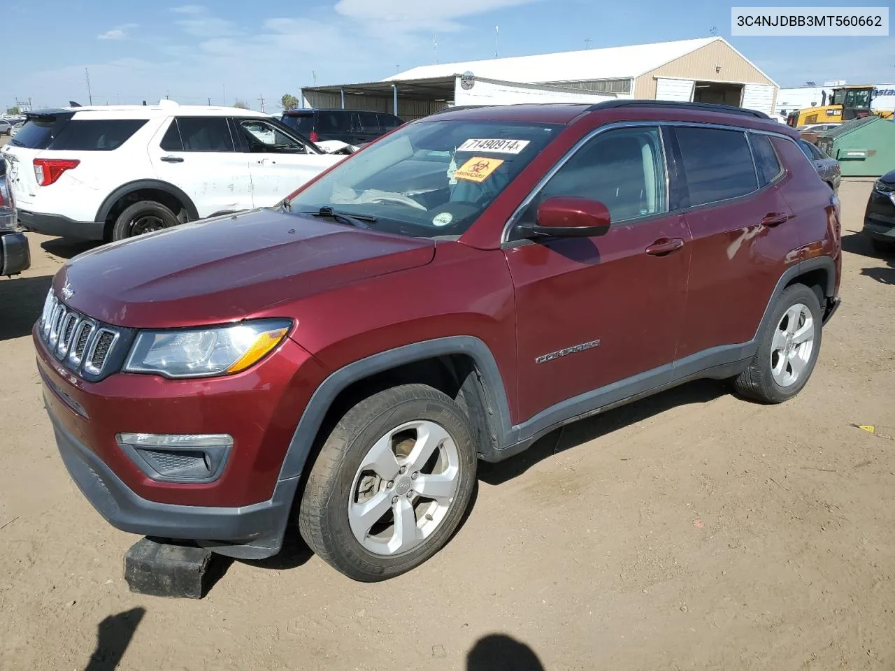 3C4NJDBB3MT560662 2021 Jeep Compass Latitude