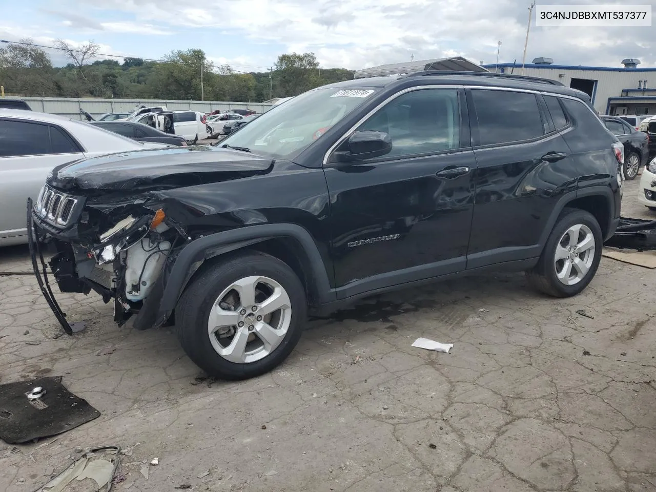 2021 Jeep Compass Latitude VIN: 3C4NJDBBXMT537377 Lot: 71611974