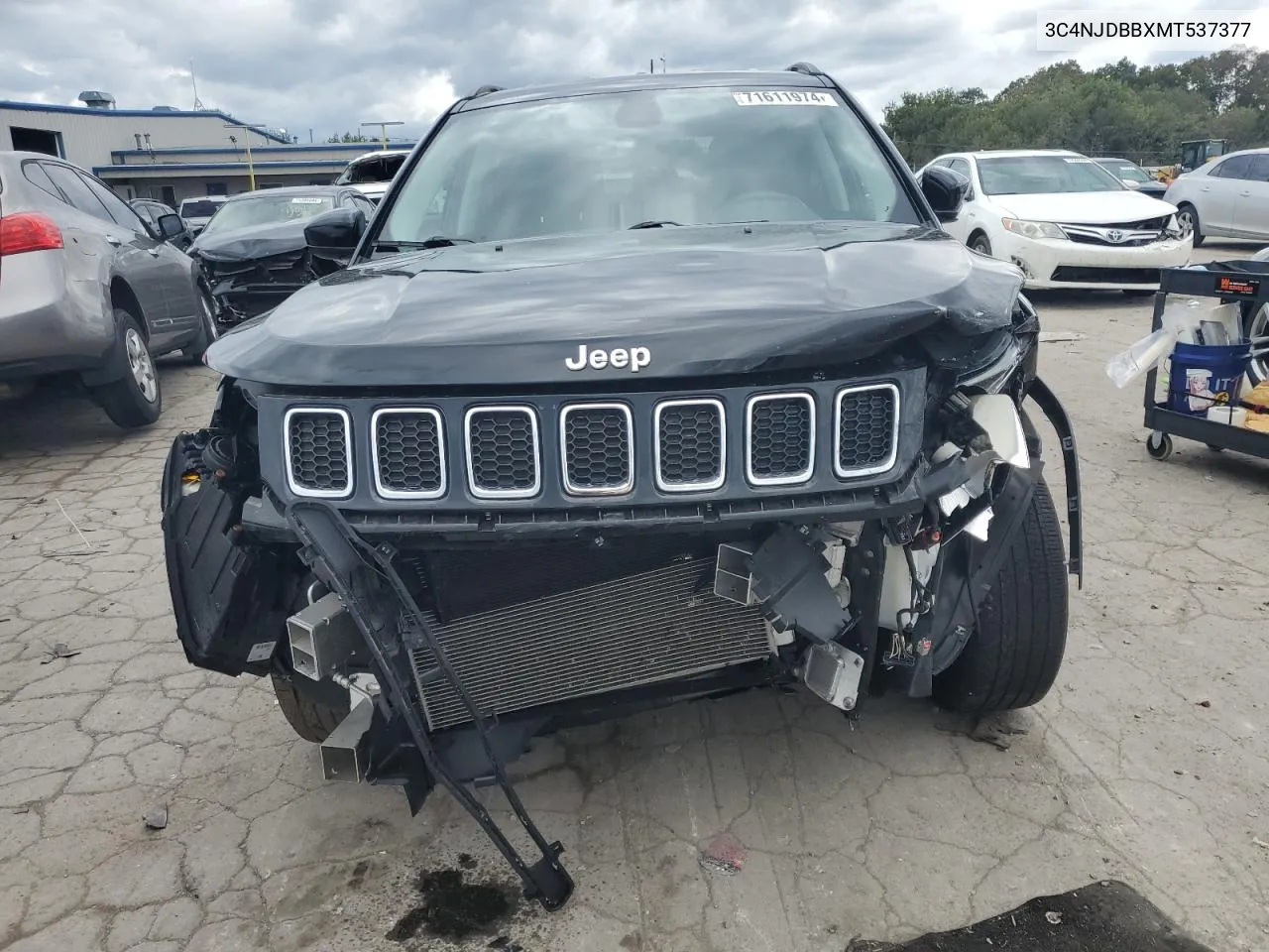 2021 Jeep Compass Latitude VIN: 3C4NJDBBXMT537377 Lot: 71611974