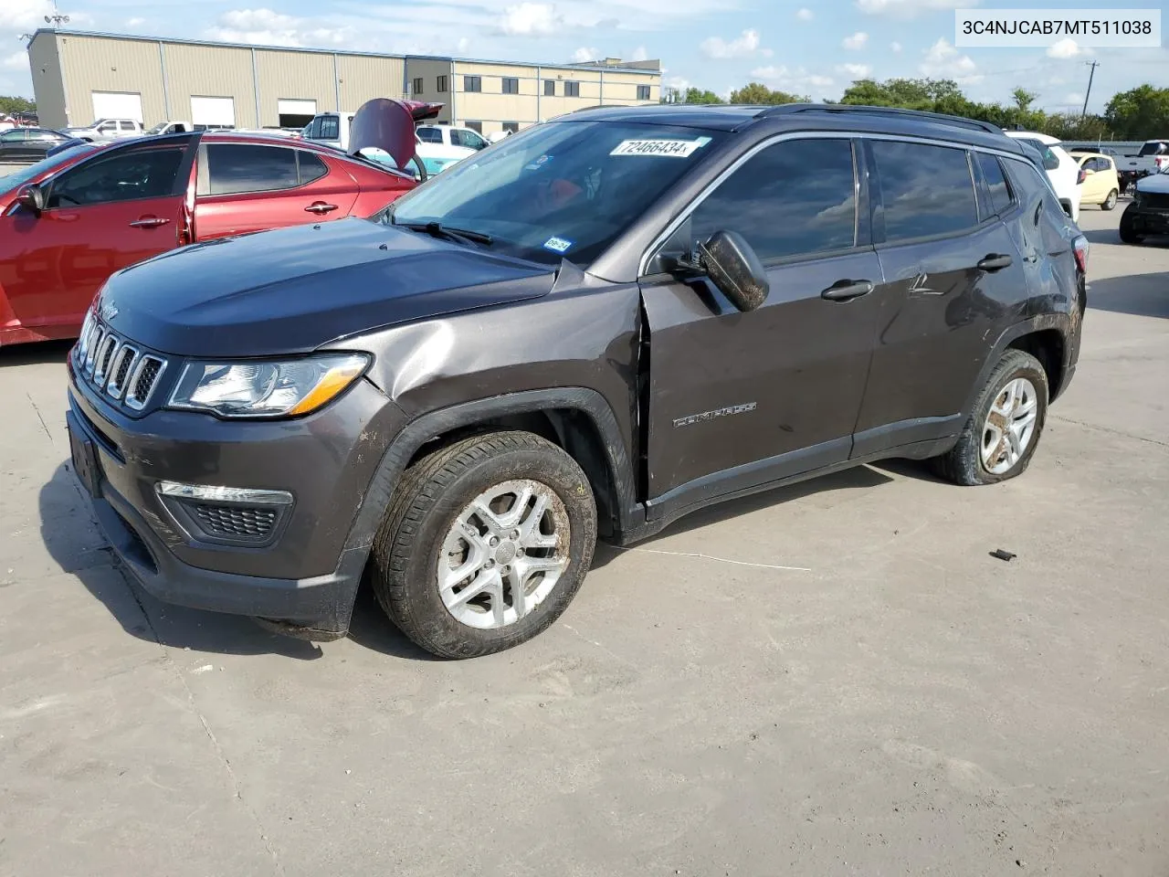 2021 Jeep Compass Sport VIN: 3C4NJCAB7MT511038 Lot: 72466434