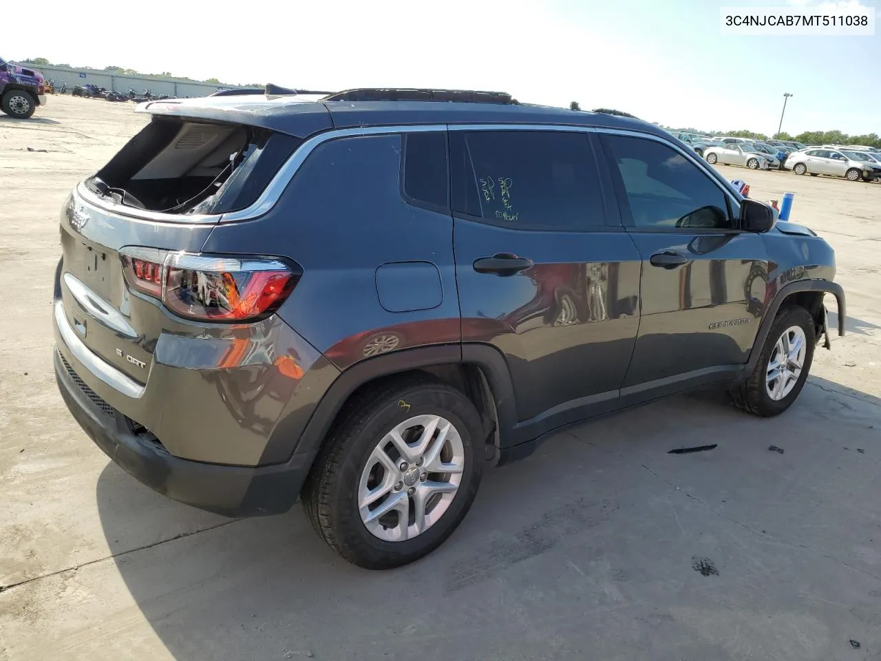 2021 Jeep Compass Sport VIN: 3C4NJCAB7MT511038 Lot: 72466434