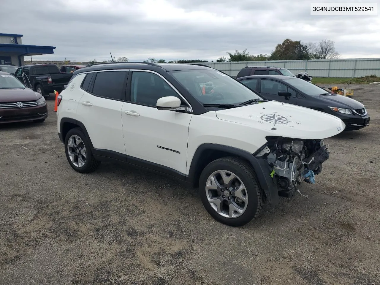 2021 Jeep Compass Limited VIN: 3C4NJDCB3MT529541 Lot: 72798184