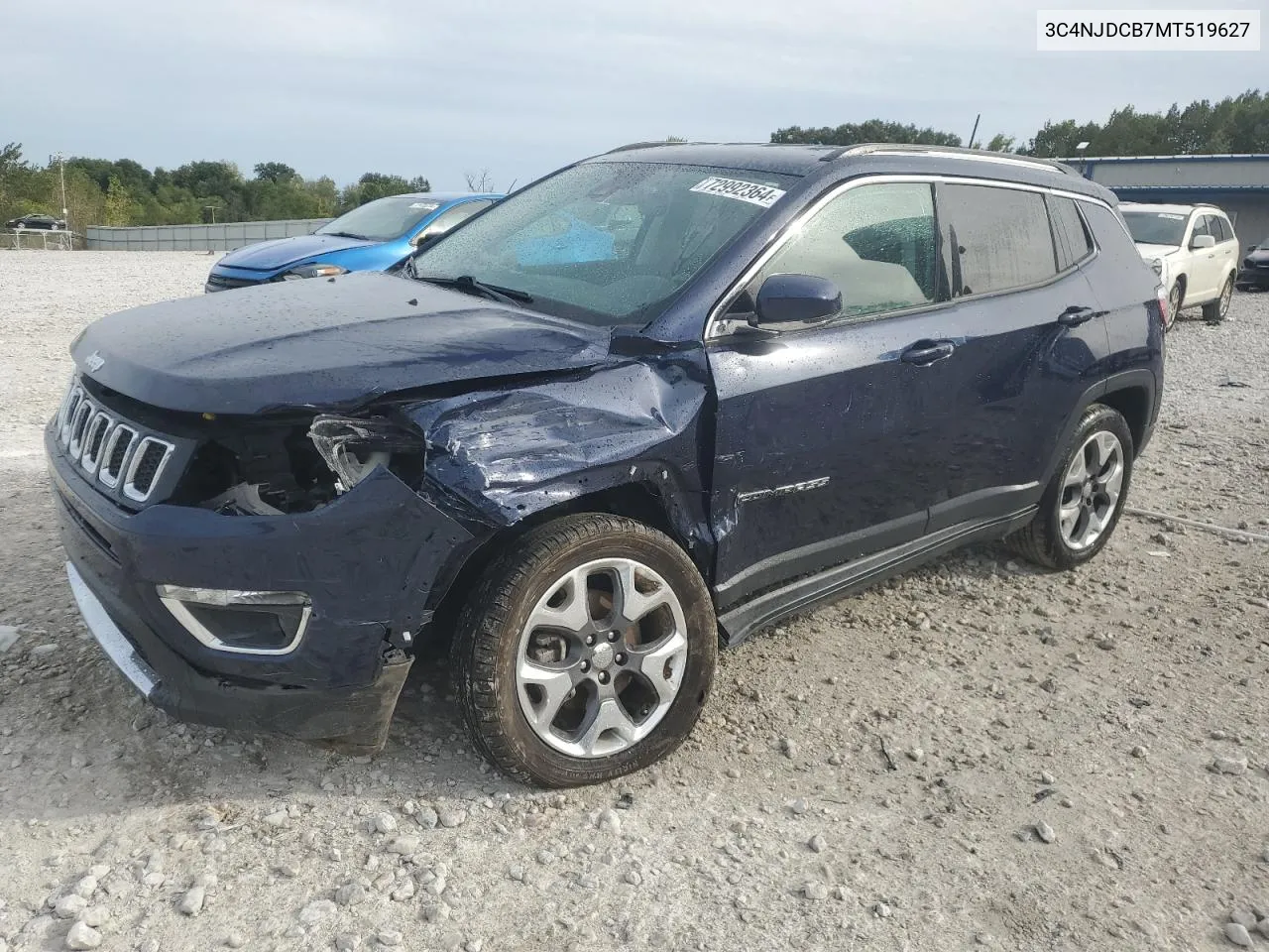 2021 Jeep Compass Limited VIN: 3C4NJDCB7MT519627 Lot: 72992364