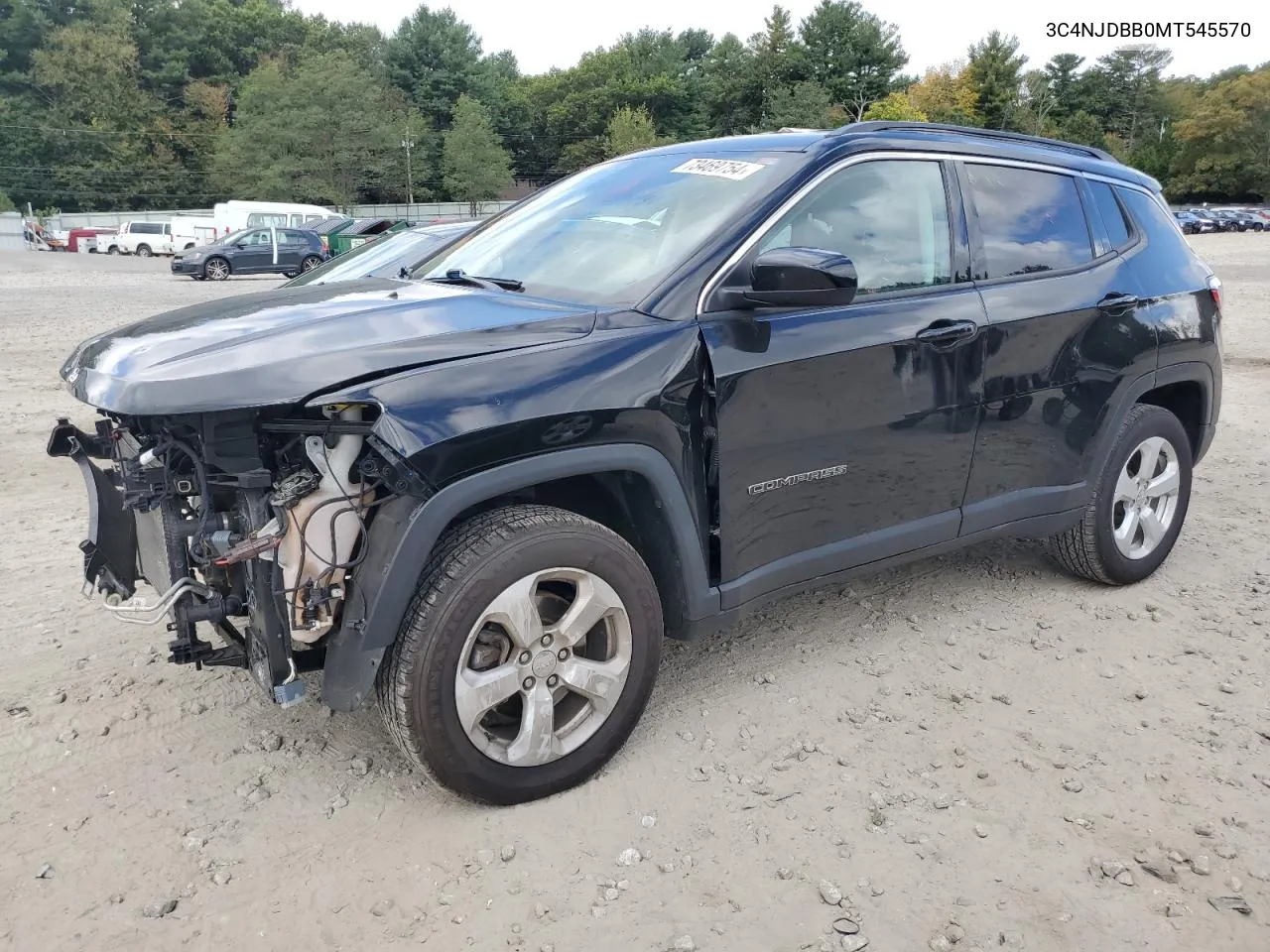 2021 Jeep Compass Latitude VIN: 3C4NJDBB0MT545570 Lot: 73469754