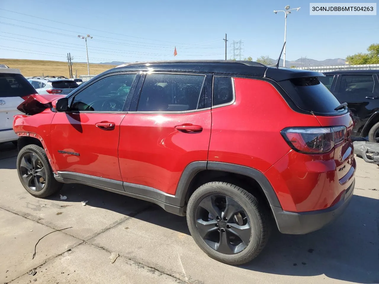 2021 Jeep Compass Latitude VIN: 3C4NJDBB6MT504263 Lot: 74002594