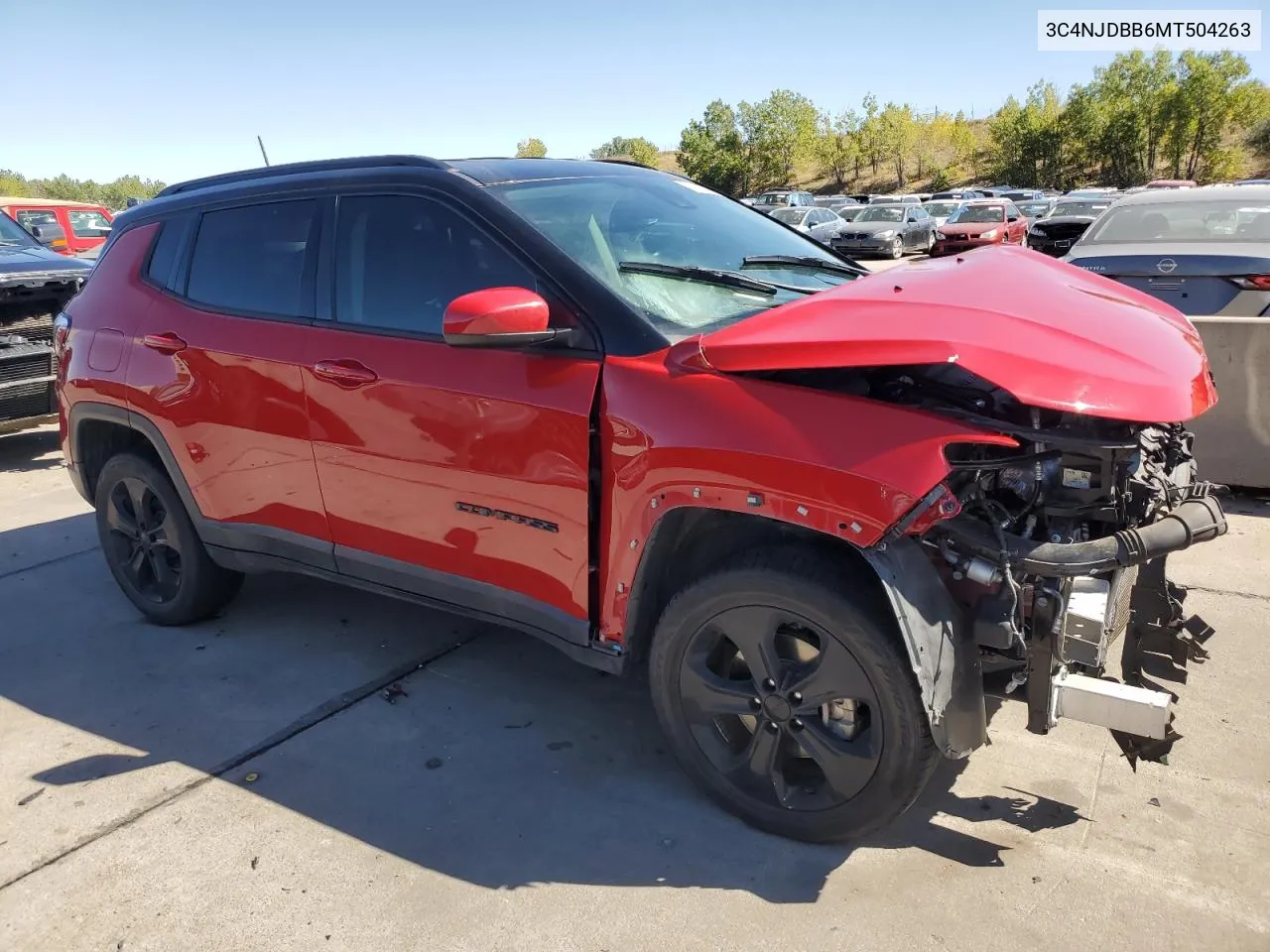 2021 Jeep Compass Latitude VIN: 3C4NJDBB6MT504263 Lot: 74002594