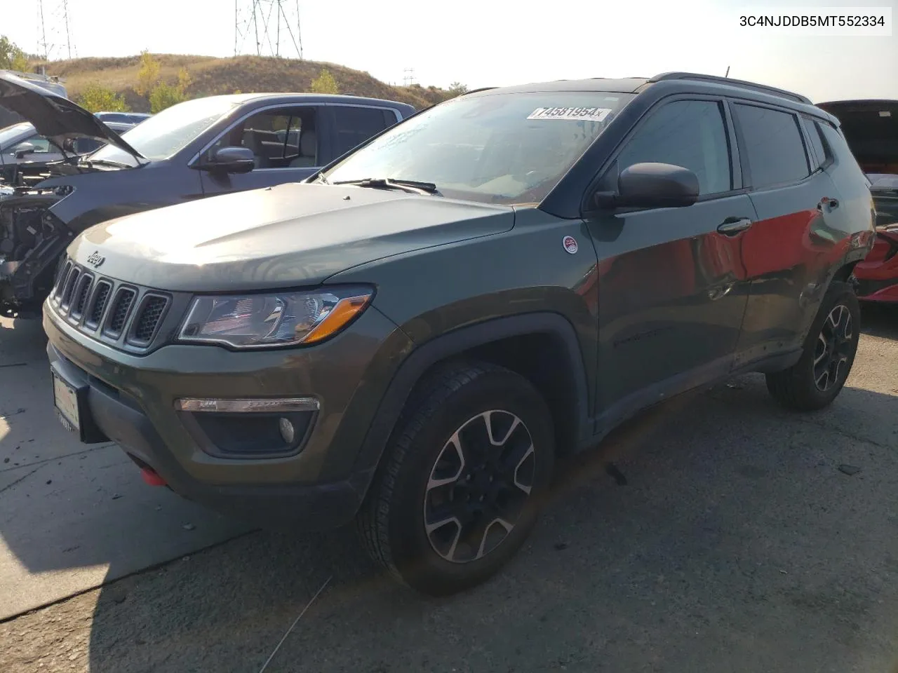 2021 Jeep Compass Trailhawk VIN: 3C4NJDDB5MT552334 Lot: 74581954