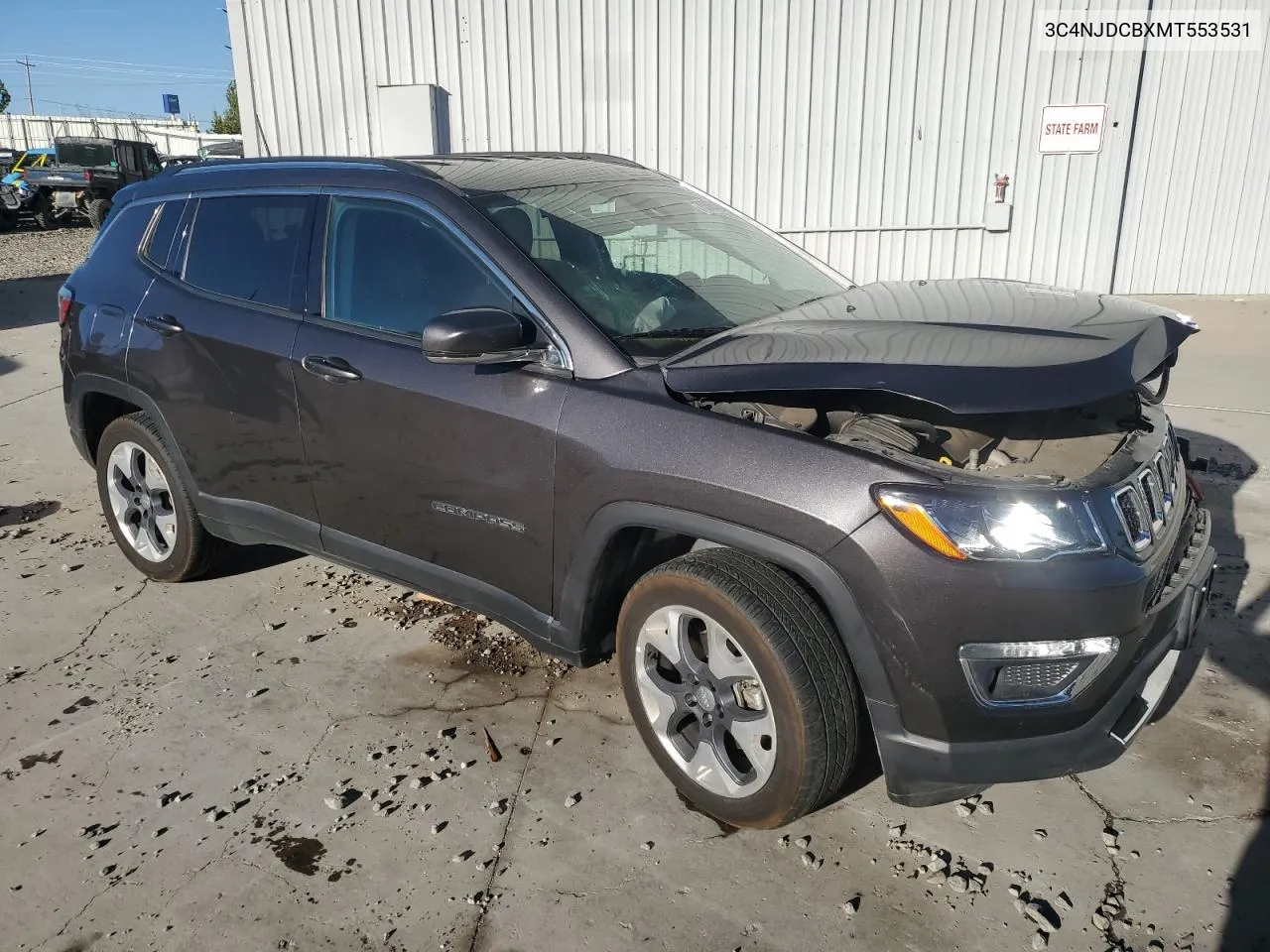 2021 Jeep Compass Limited VIN: 3C4NJDCBXMT553531 Lot: 75365484