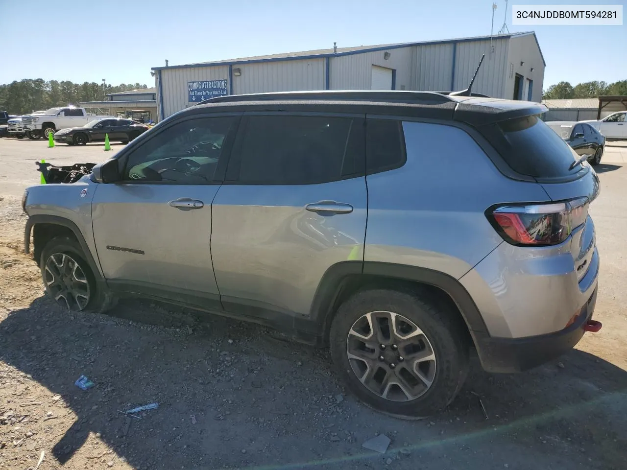 2021 Jeep Compass Trailhawk VIN: 3C4NJDDB0MT594281 Lot: 75821504