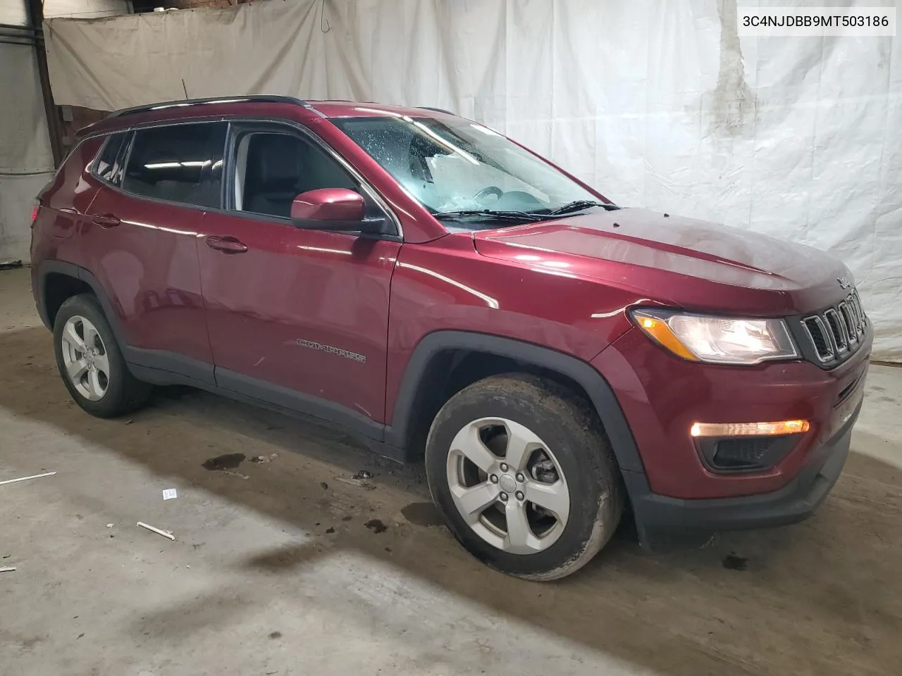 2021 Jeep Compass Latitude VIN: 3C4NJDBB9MT503186 Lot: 75854884