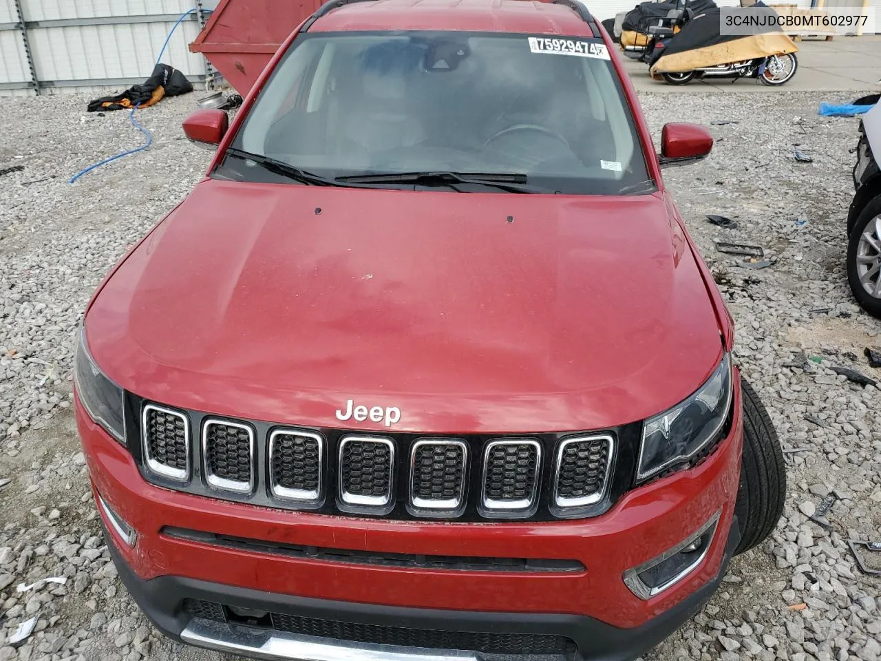 2021 Jeep Compass Limited VIN: 3C4NJDCB0MT602977 Lot: 75929474