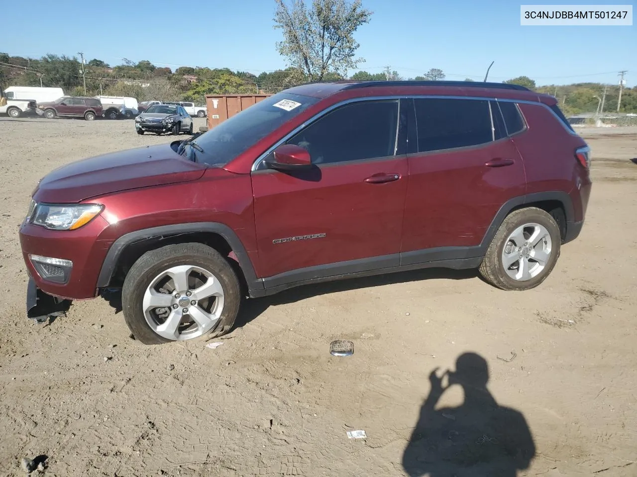 2021 Jeep Compass Latitude VIN: 3C4NJDBB4MT501247 Lot: 76285774