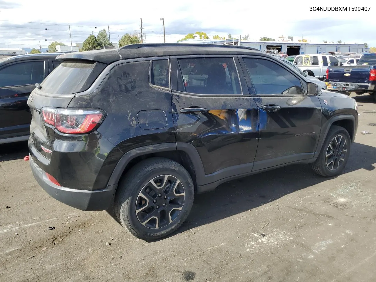 2021 Jeep Compass Trailhawk VIN: 3C4NJDDBXMT599407 Lot: 76299214